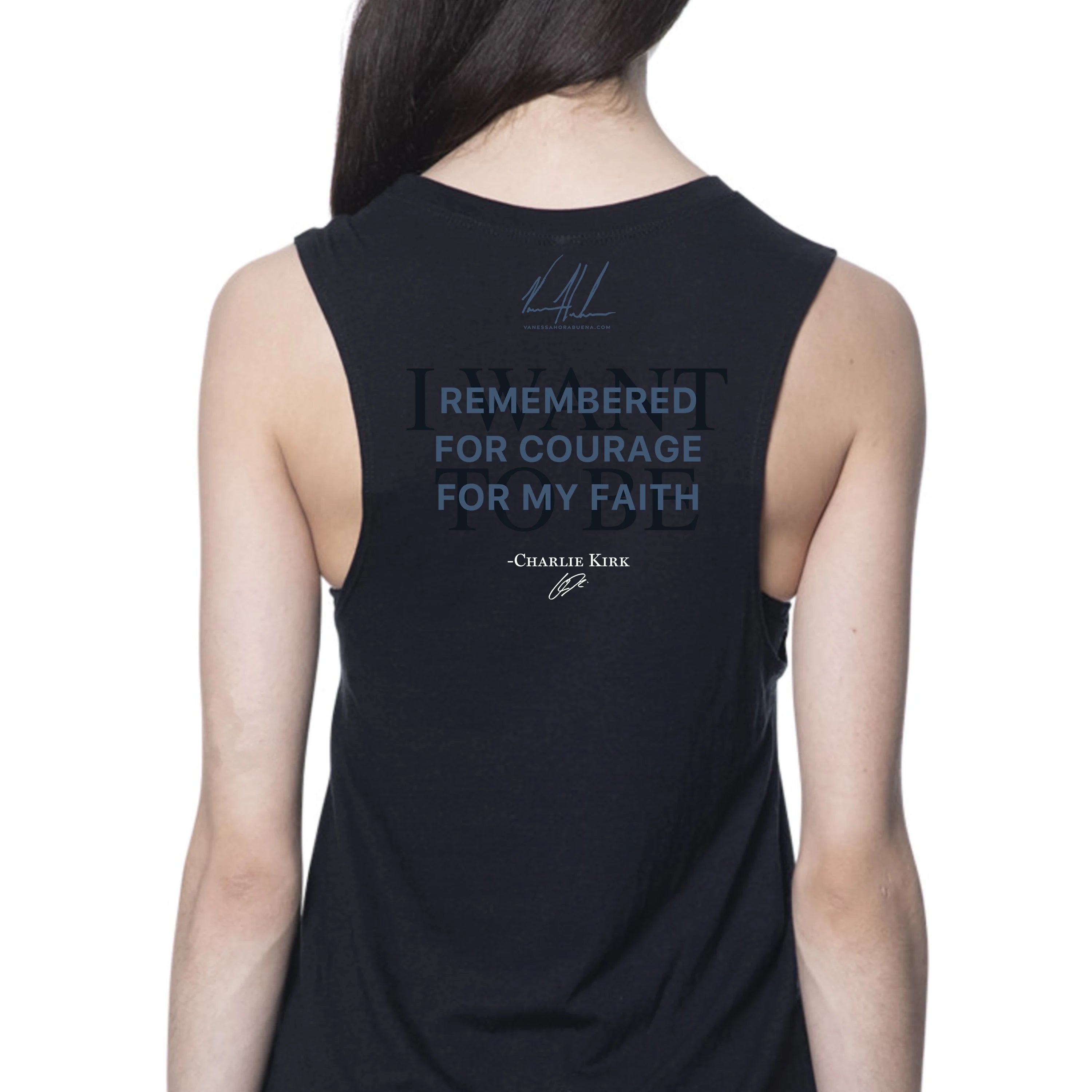 (PRE-ORDER) Charlie Kirk - The American Martyr - Women's Tank Top (Organic Bamboo) Organic Bamboo Vanessa Horabuena