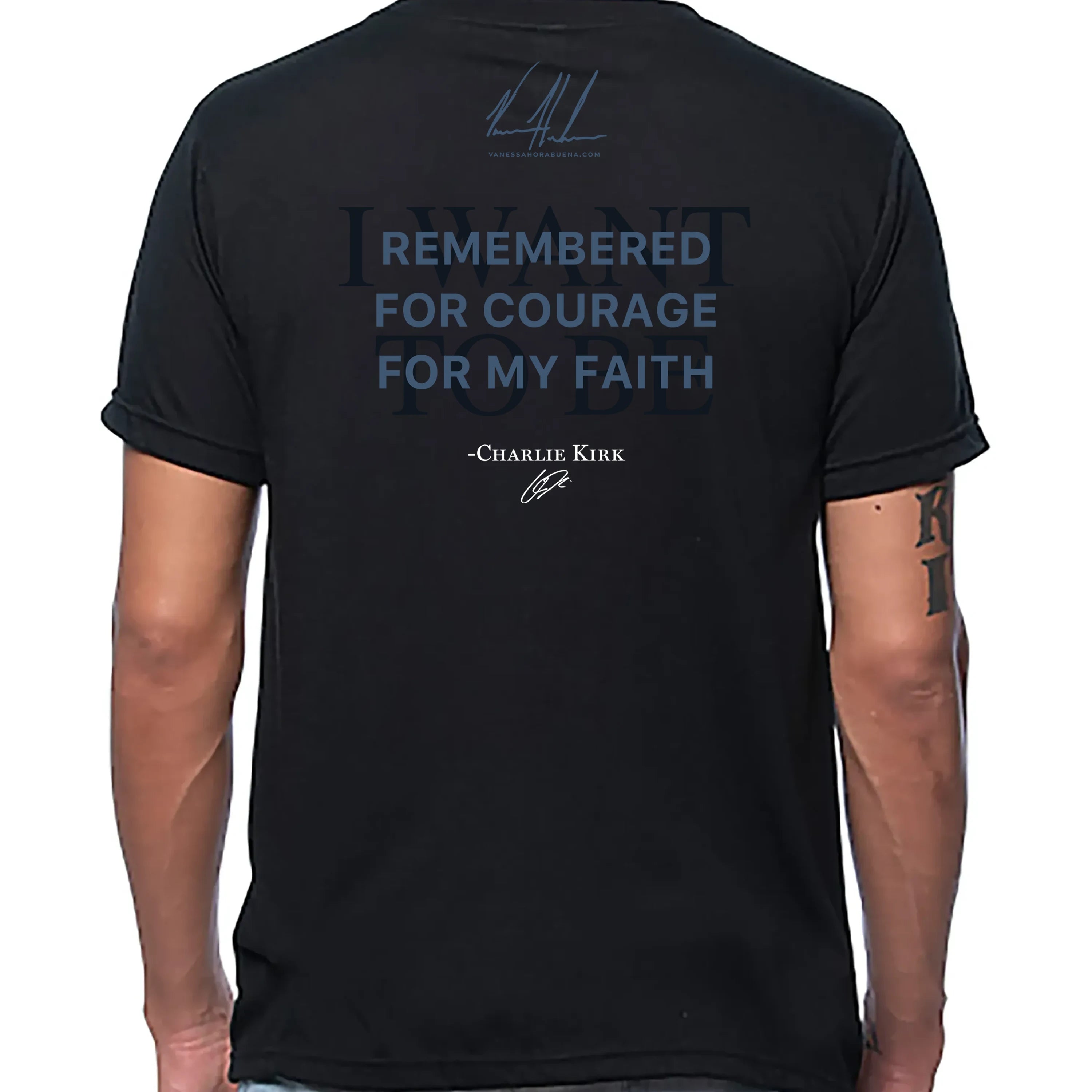 Charlie Kirk - The American Martyr - Unisex T (Premium Organic Fabric) Vanessa Horabuena