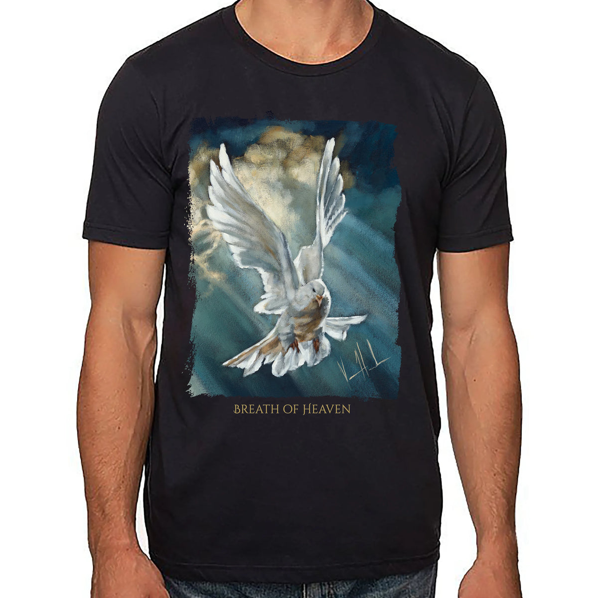 Unisex T (100% Cotton) - Breath of Heaven Organic Cotton Vanessa Horabuena Black XS