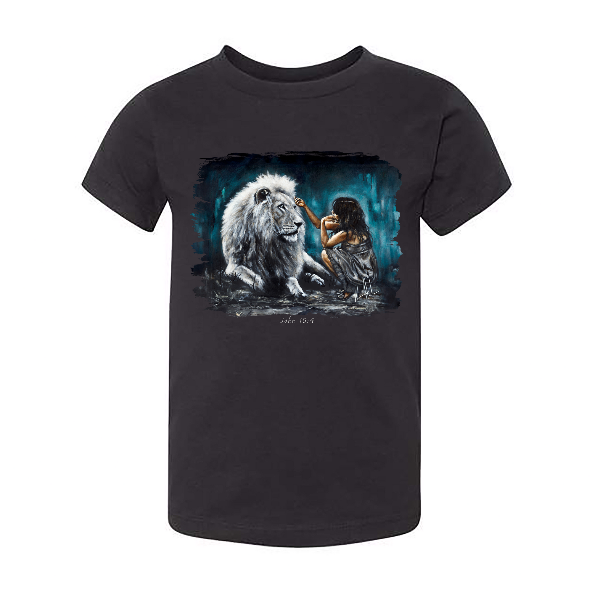 Intimacy with God (Blue Background) - Kids T (Organic Cotton) Organic Cotton Vanessa Horabuena Toddler Black 2T