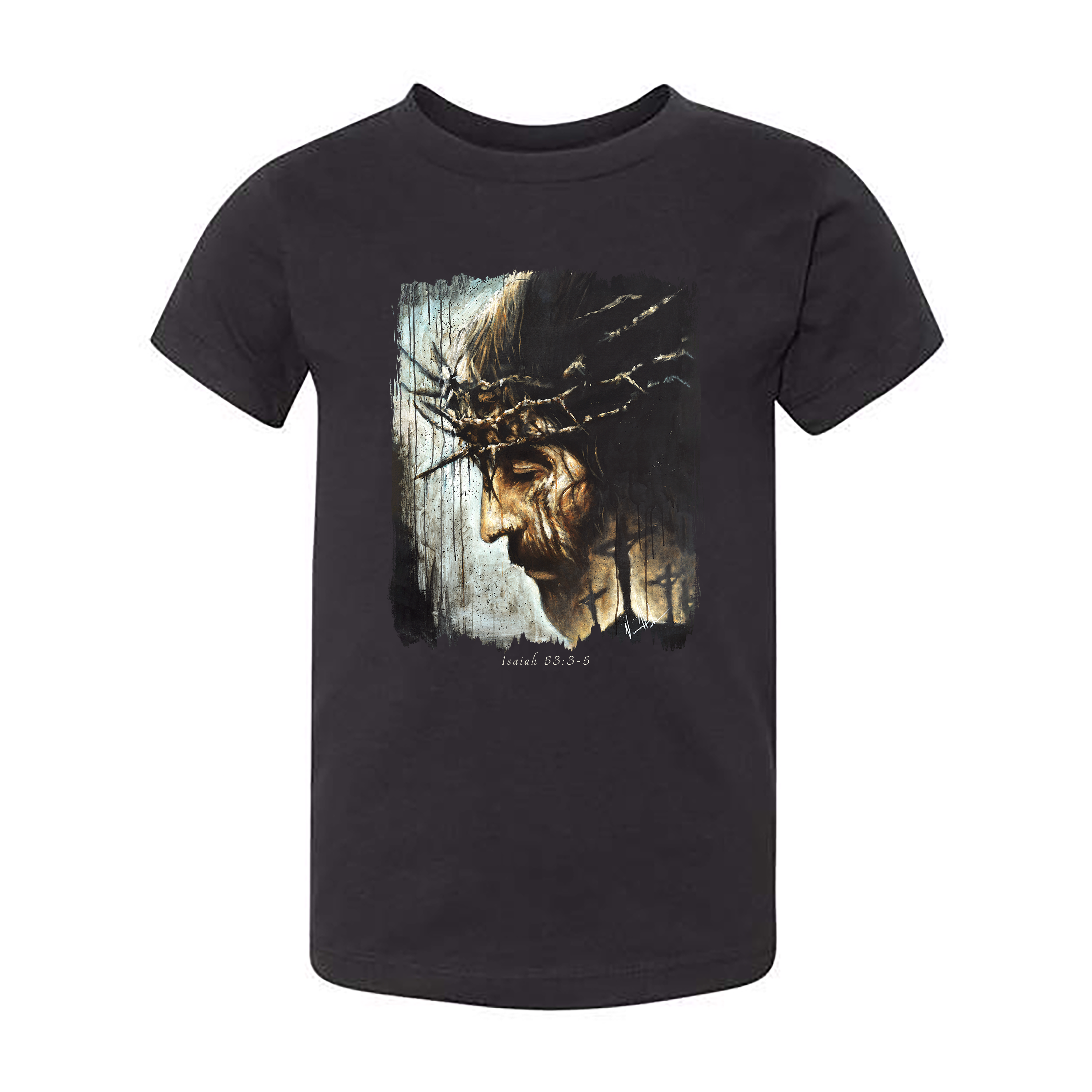 Redeemer's Love With Crosses - Kids T (Organic Cotton) Organic Cotton Vanessa Horabuena Toddler Black 2T