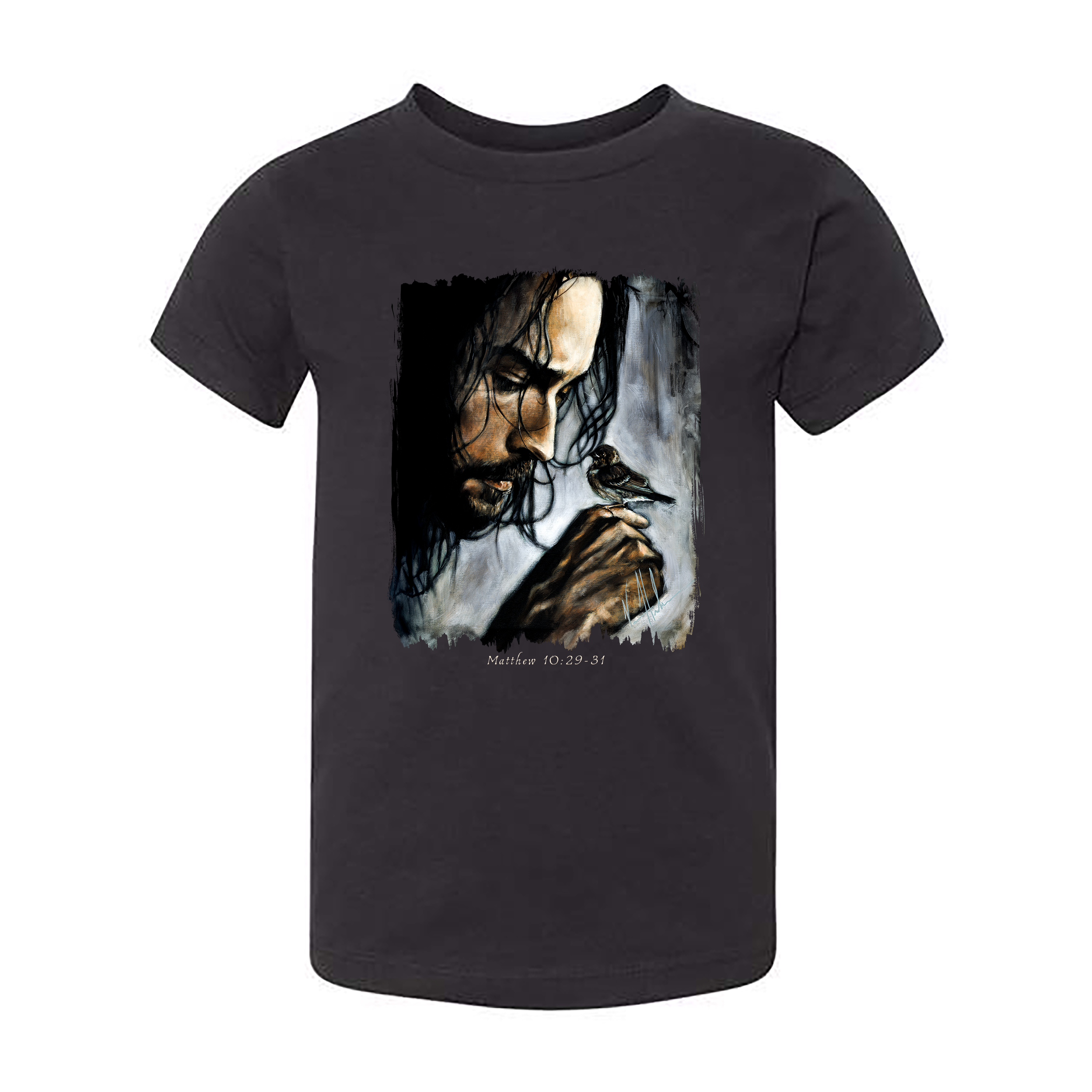 Watcher of the Sparrow - Kids T (Organic Cotton) Organic Cotton Vanessa Horabuena Toddler Black 2T