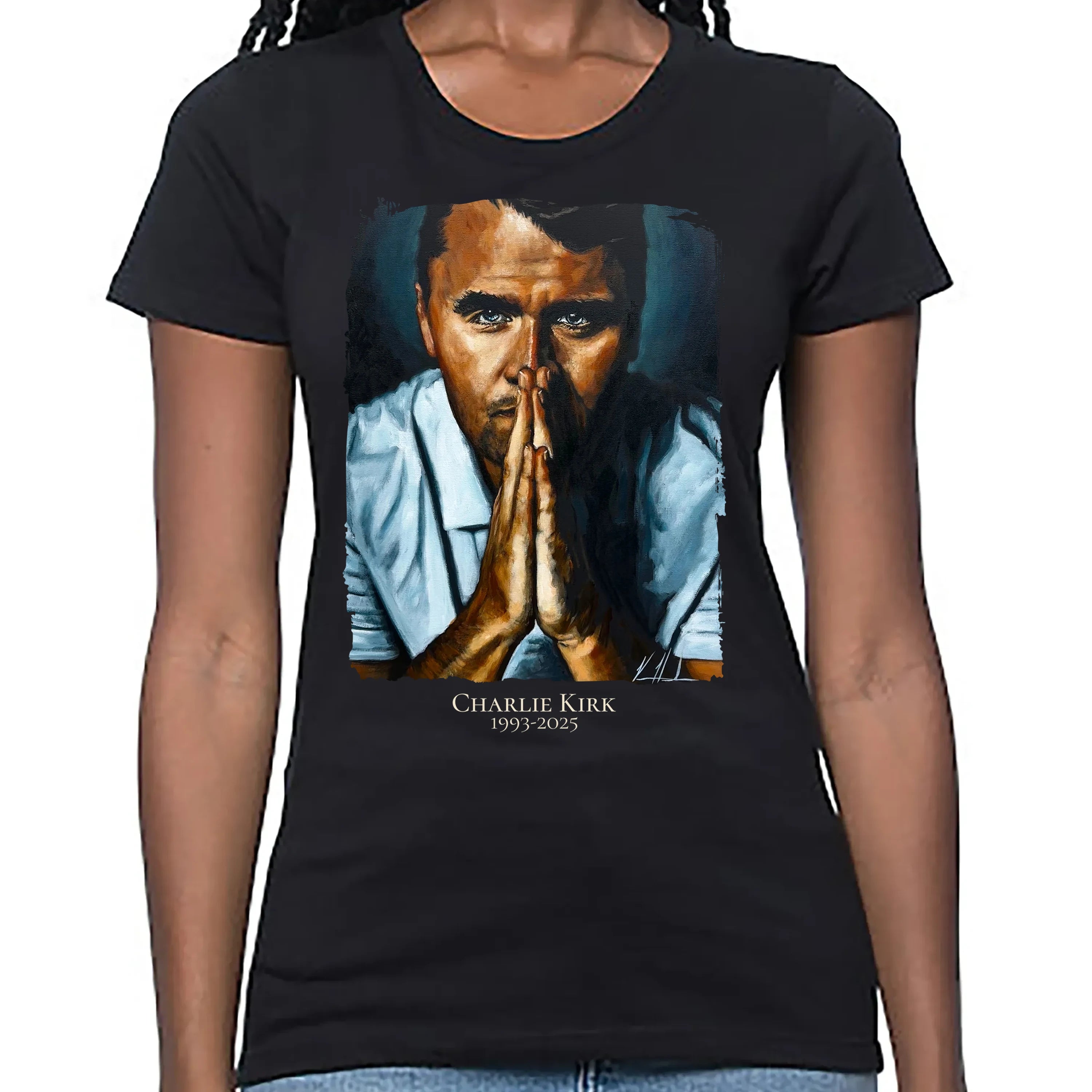 (PRE-ORDER) Women's T (Organic Bamboo) - Charlie Kirk - A Hero's Tribute