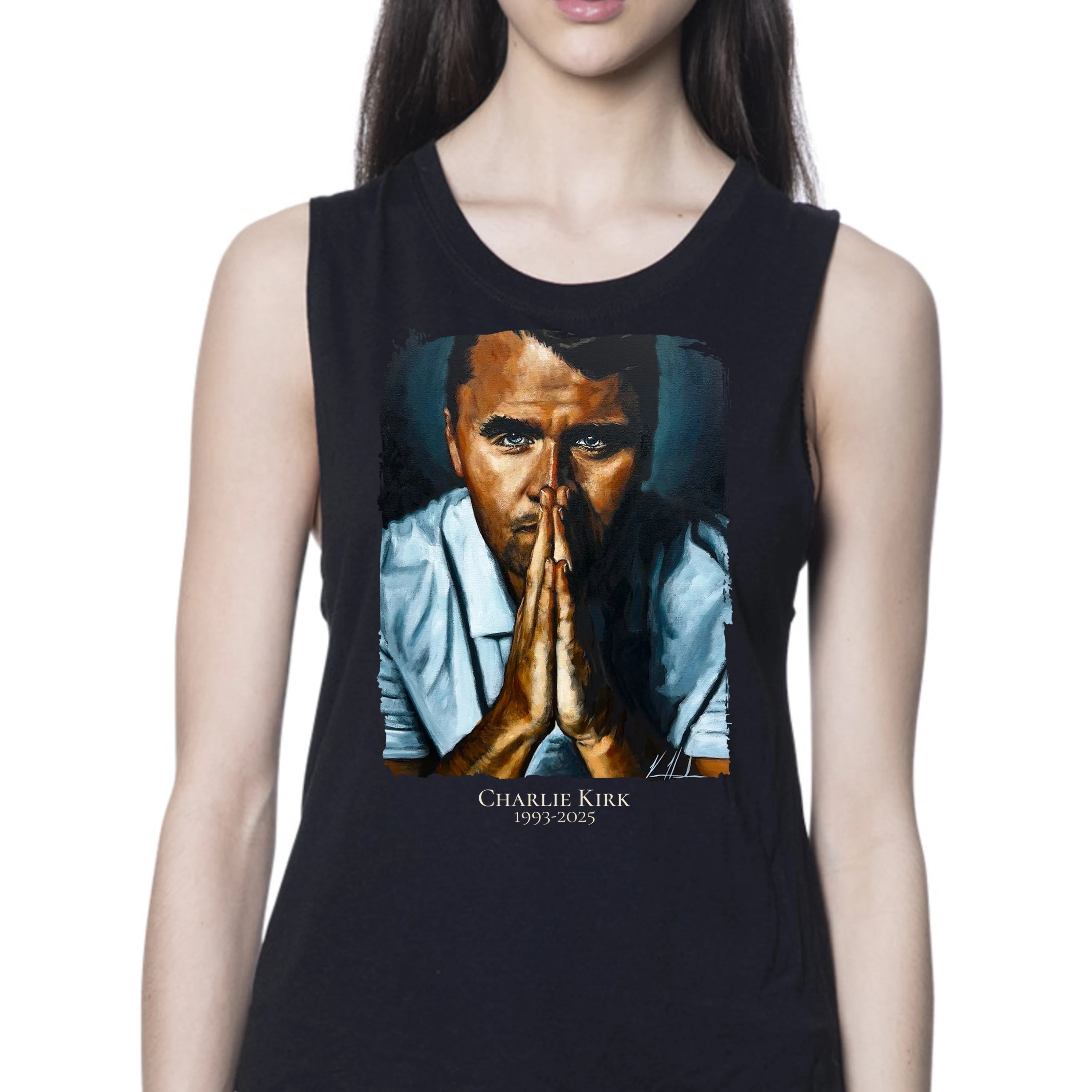 (PRE-ORDER) Charlie Kirk - A Hero's Tribute - Women's Tank Top (Organic Bamboo)