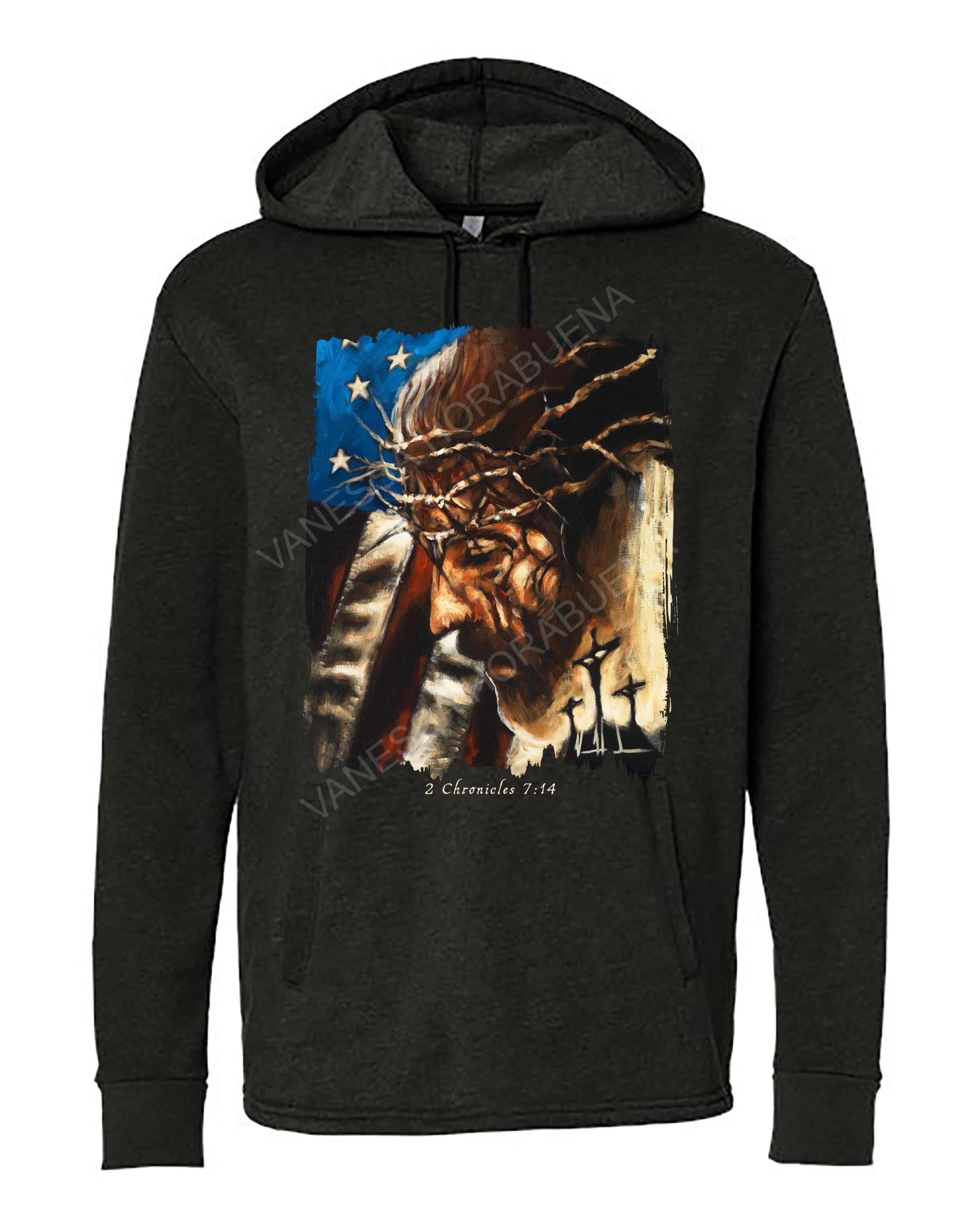 One Nation Under God - Unisex Hoodie Vanessa Horabuena Black Small