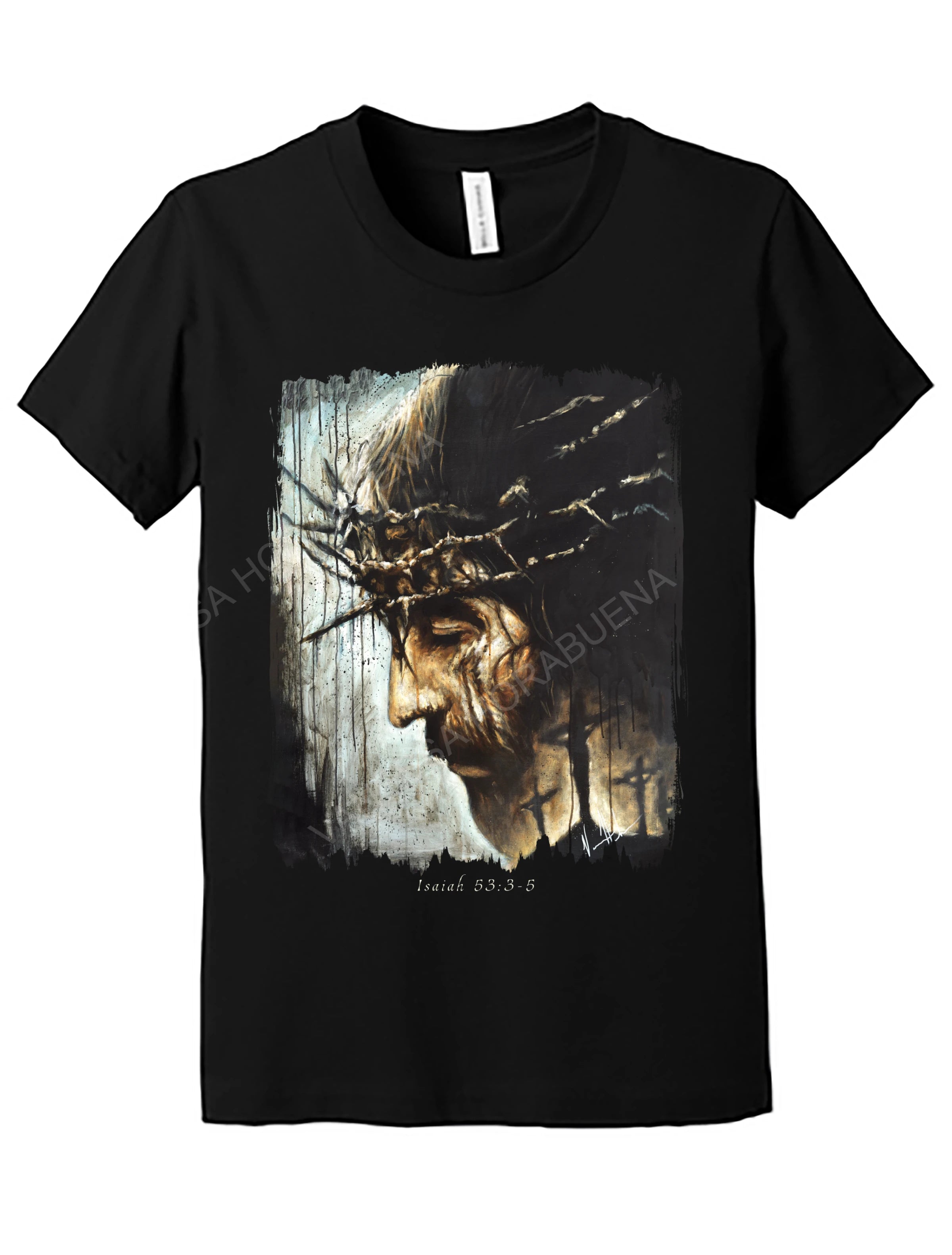 Redeemer's Love With Crosses - Kids T (Organic Cotton) Organic Cotton Vanessa Horabuena Kids Black Small