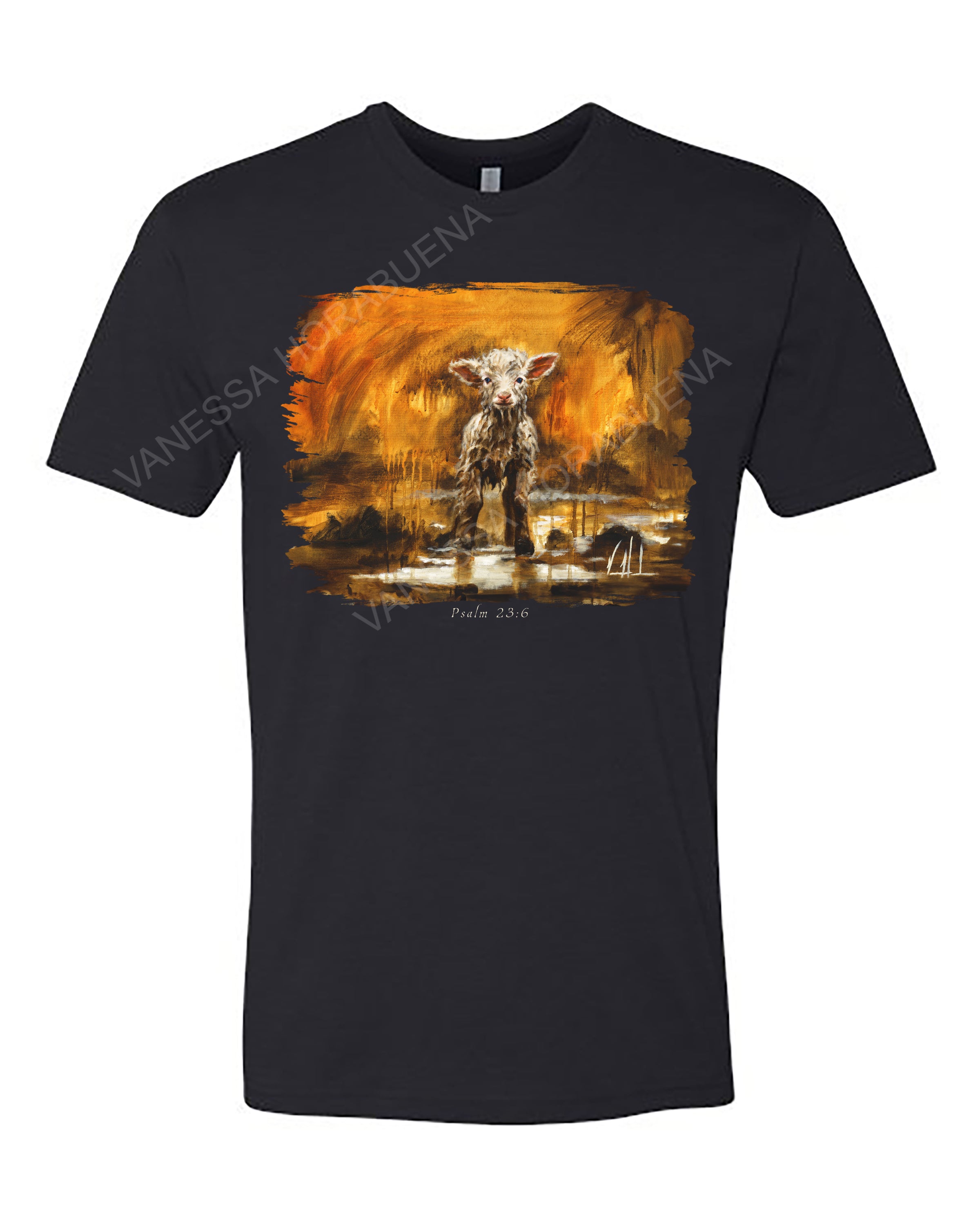 Your Love Never Fails - Unisex T-Shirt Poly-Blend Vanessa Horabuena Short Sleeve Black Small