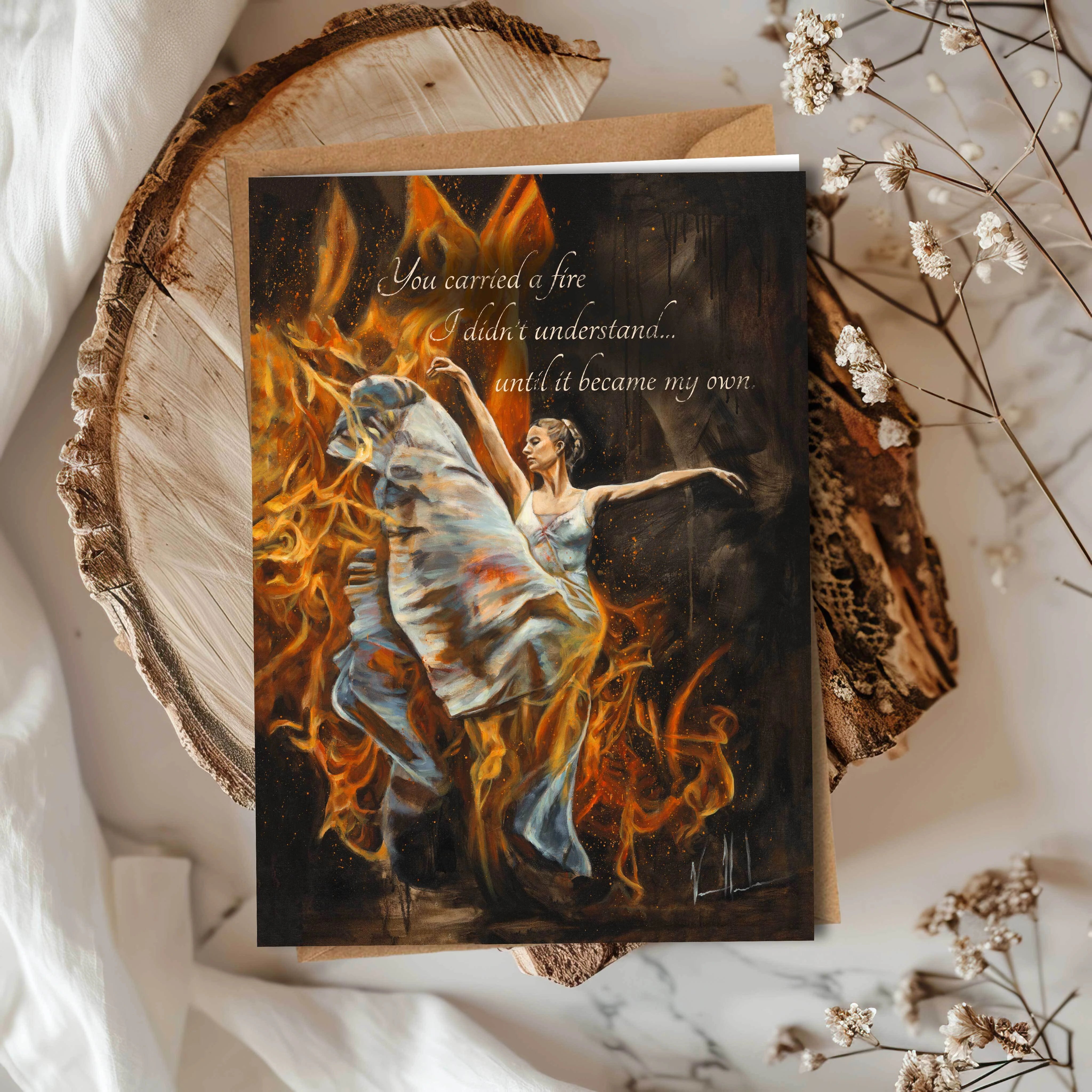 'A Burning Flame Within' Mother's Day Greeting Card 2026 Vanessa Horabuena