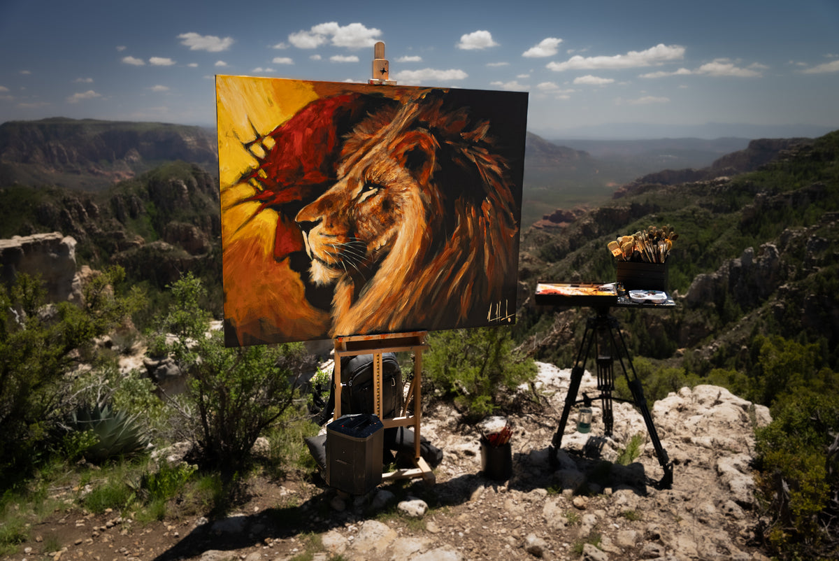 The Lion of Judah - 48”x60” Original Acrylic Painting Vanessa Horabuena