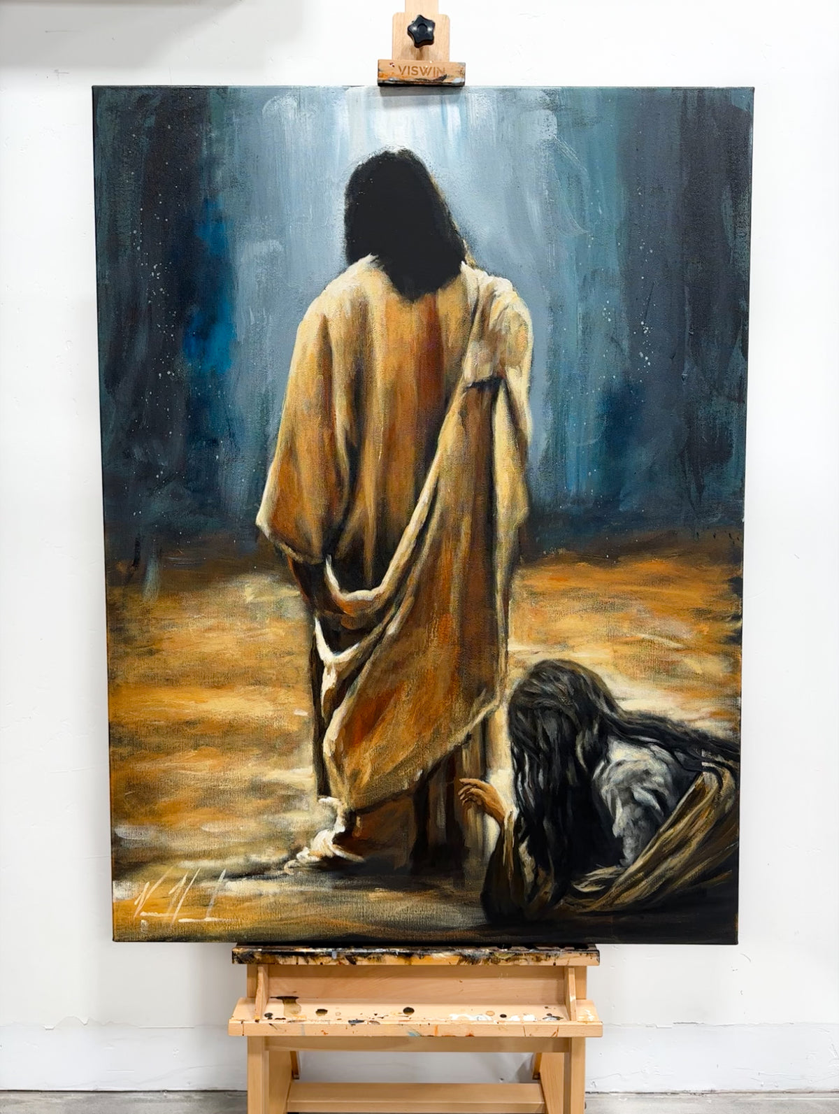 Jesus, Healer - Just One Touch - 36”x48” Original Acrylic Painting