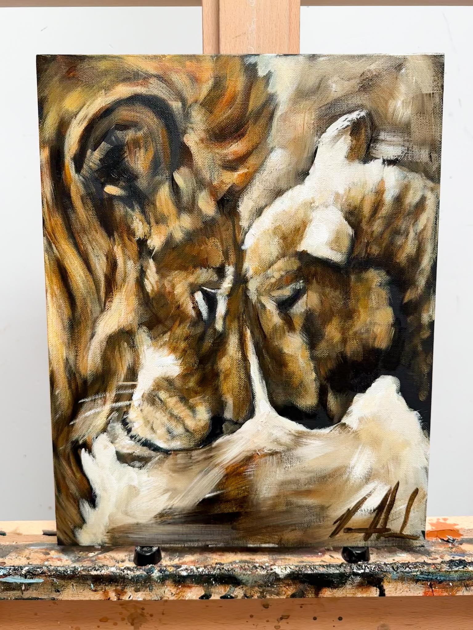 Compassion of a King - 11”x14” Original Acrylic Painting Original Painting Vanessa Horabuena