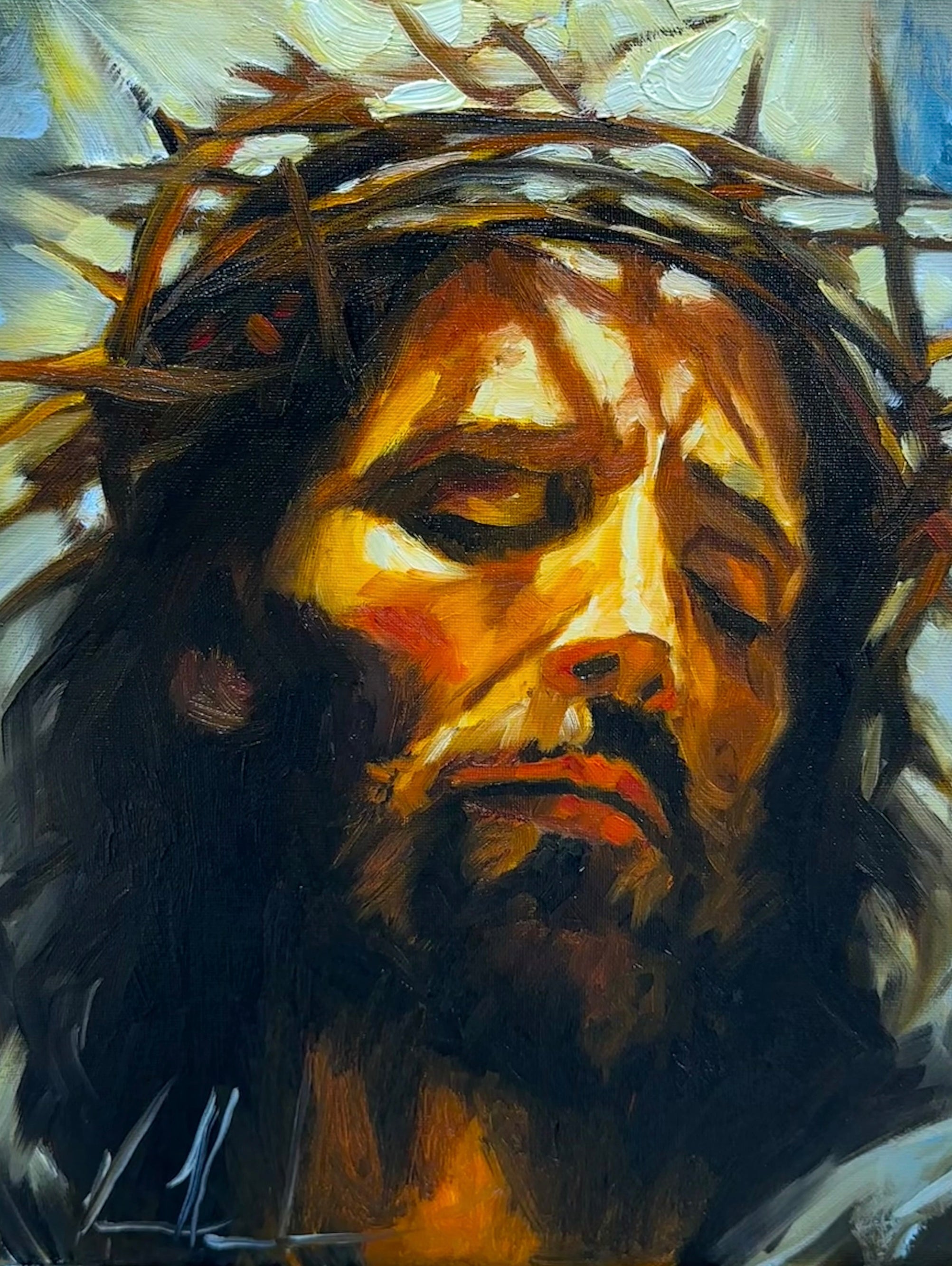 Christ Is King - 11”x14” Original Oil Painting Original Painting Vanessa Horabuena
