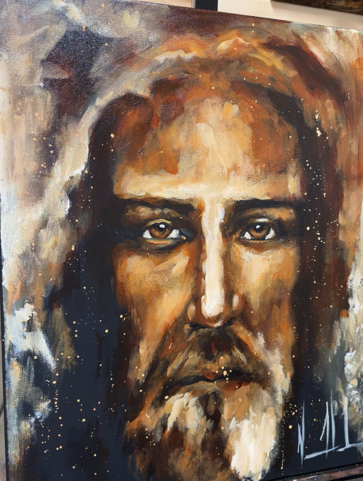 The Shroud of Turin - Resurrection Light - 16”x20” Original Acrylic Painting