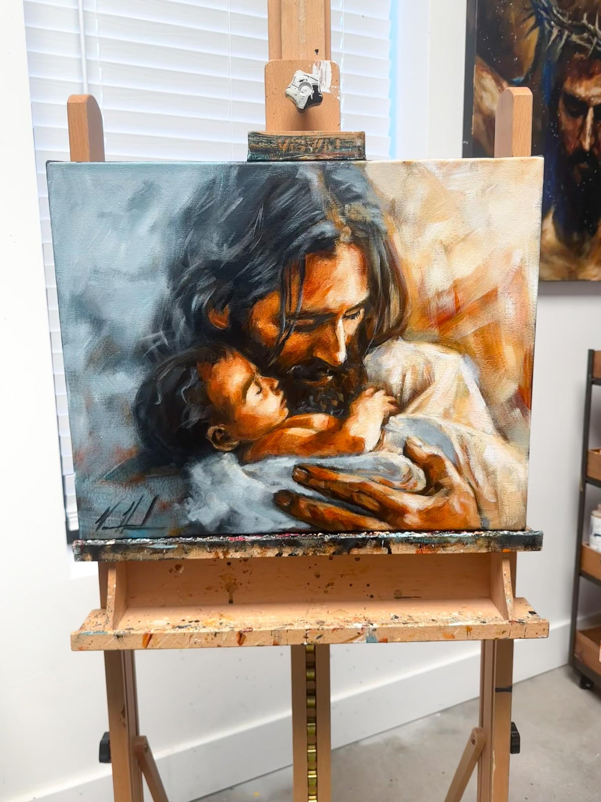 In the Arms of Love - 16”x20” Original Acrylic Painting