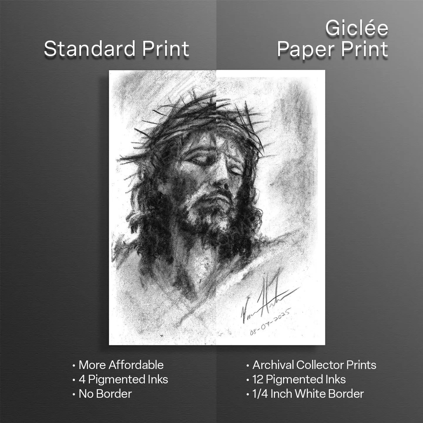 Christ is King (Sketch) Women's Art Print, Jesus Art Print Vanessa Horabuena