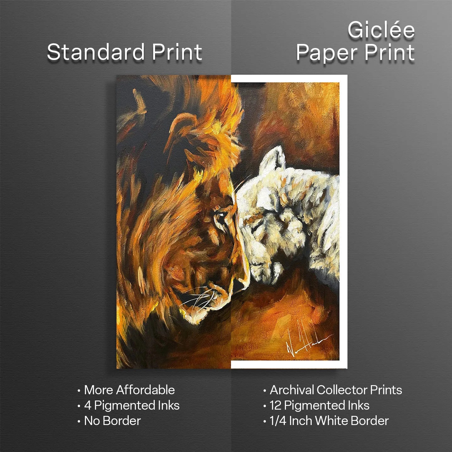 Compassion of a King - Strength in His Light Lion Art Print Vanessa Horabuena