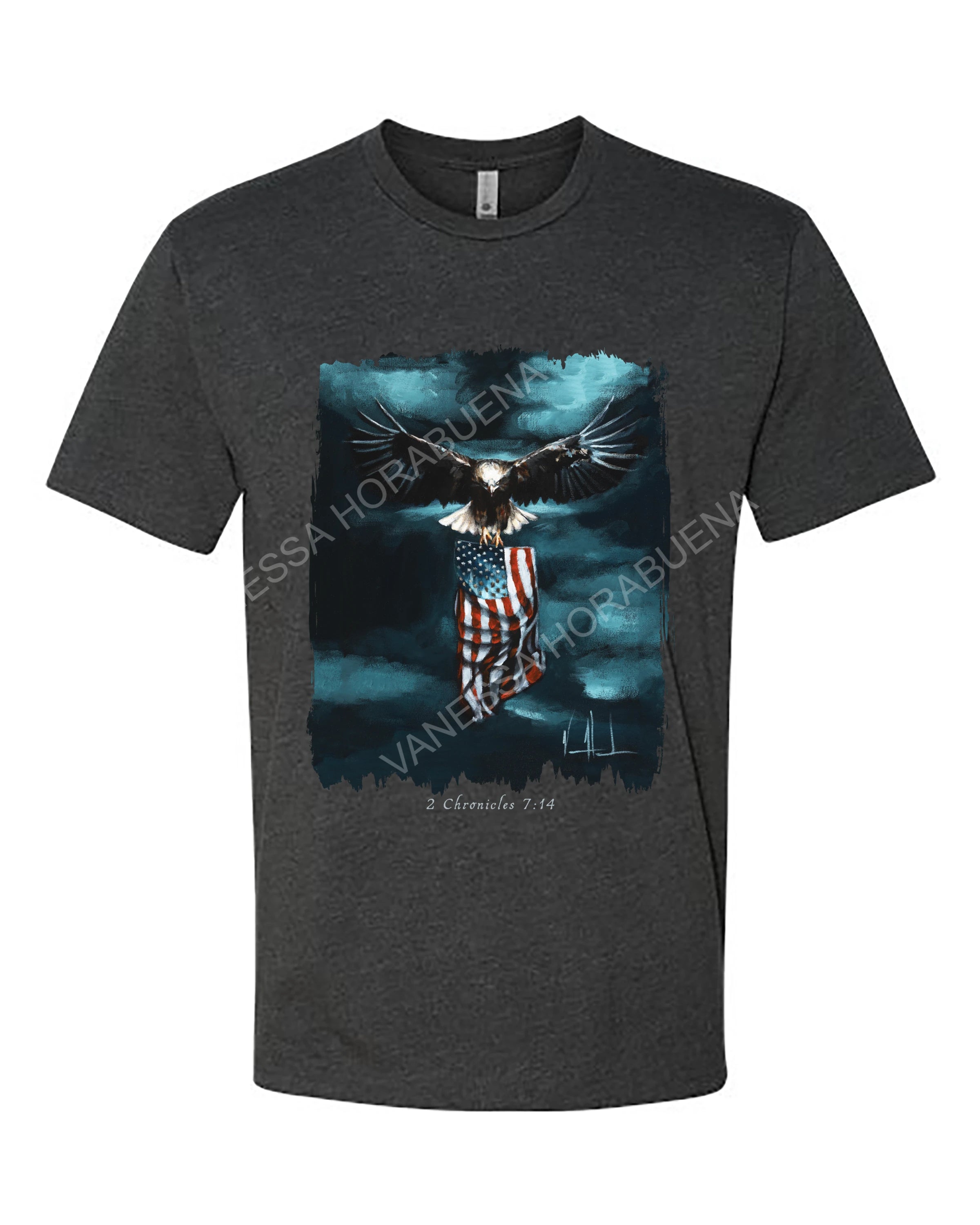 Revive Our Nation - Unisex T-Shirt Poly-Blend Vanessa Horabuena Short Sleeve Charcoal Small