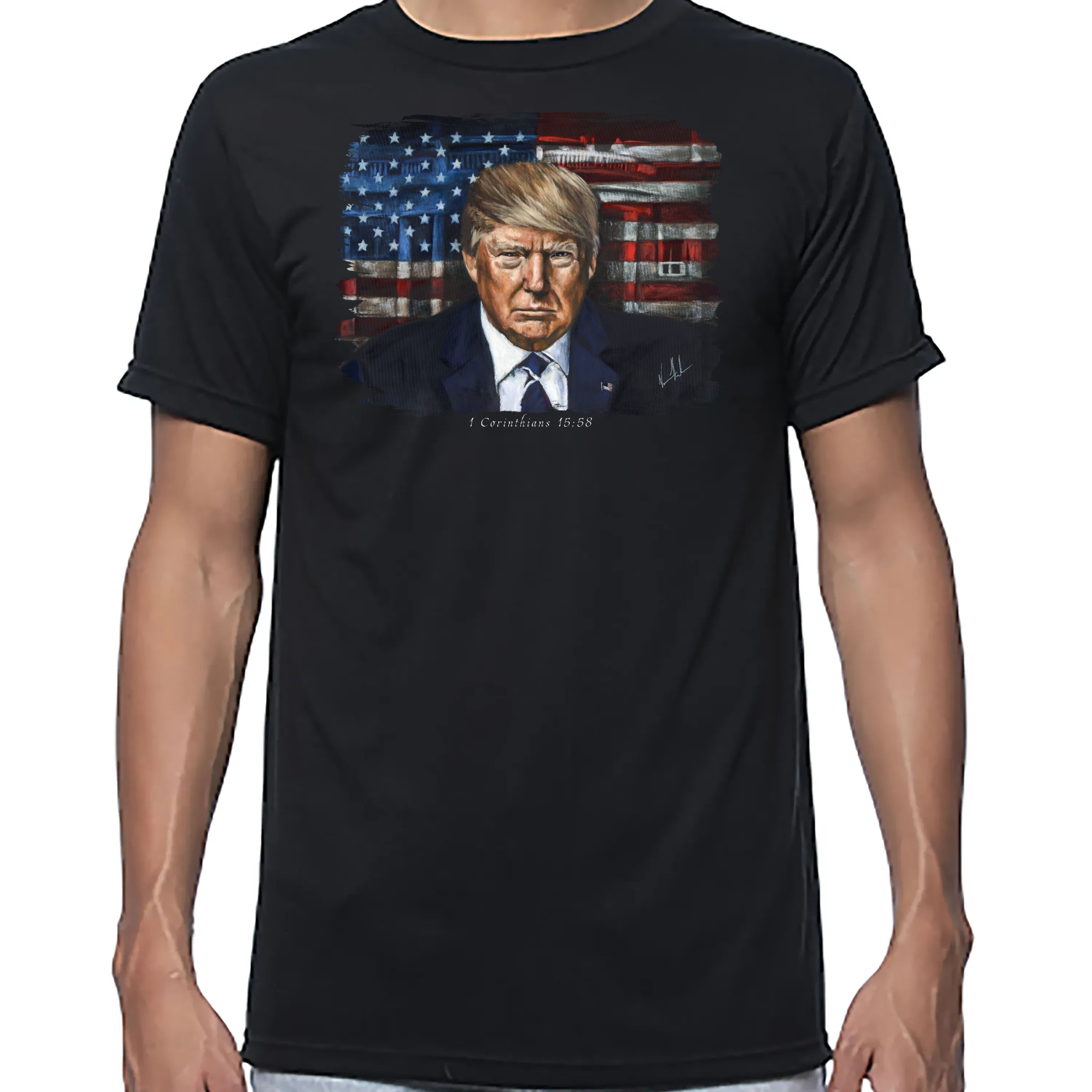 Commander in Chief - Unisex T (Organic Bamboo) Vanessa Horabuena Short Sleeve Eclipse (Black) XS