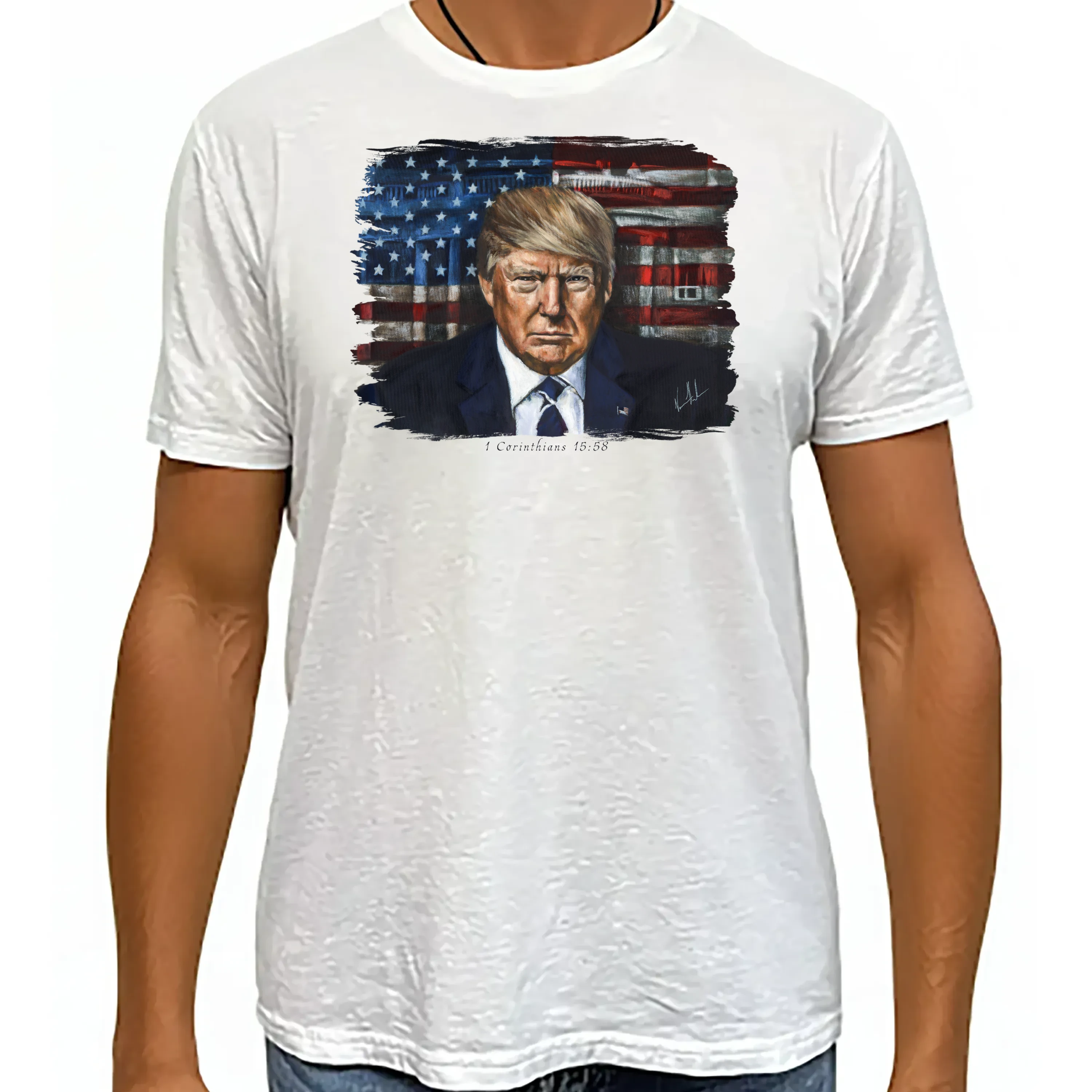 Commander in Chief - Unisex T (Organic Bamboo) Vanessa Horabuena Short Sleeve Frost (White) XS