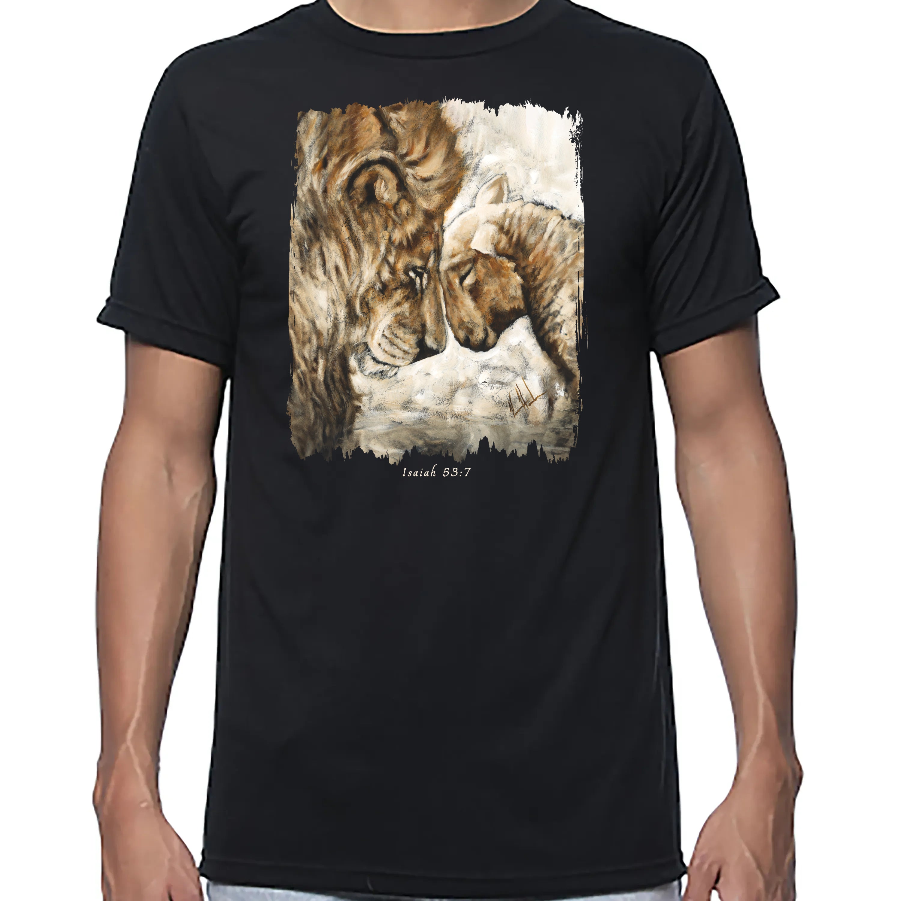 Compassion of a King (White) - Unisex T (Organic Bamboo) Vanessa Horabuena Short Sleeve Eclipse (Black) XS