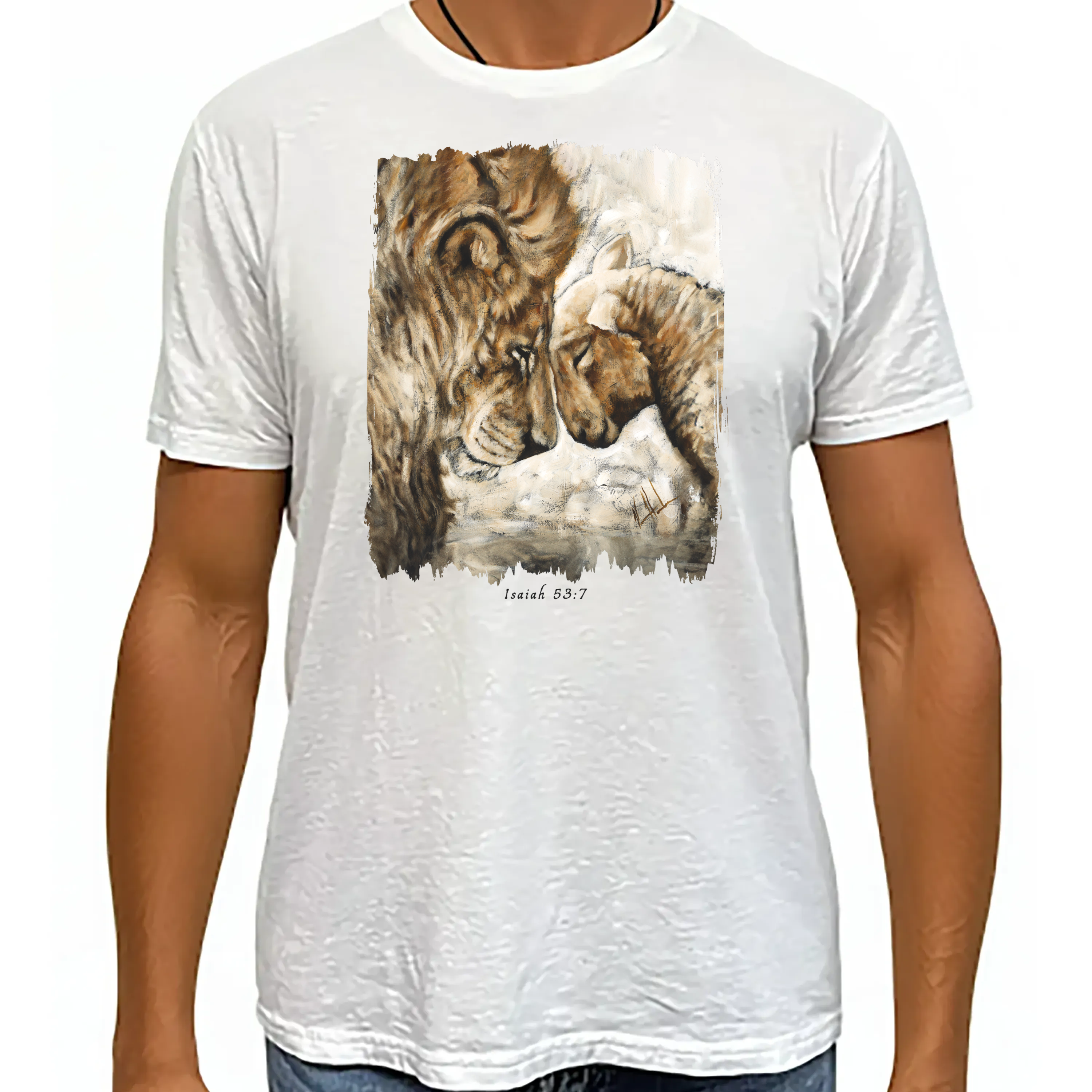 Compassion of a King (White) - Unisex T (Organic Bamboo) Vanessa Horabuena Short Sleeve Frost (White) XS