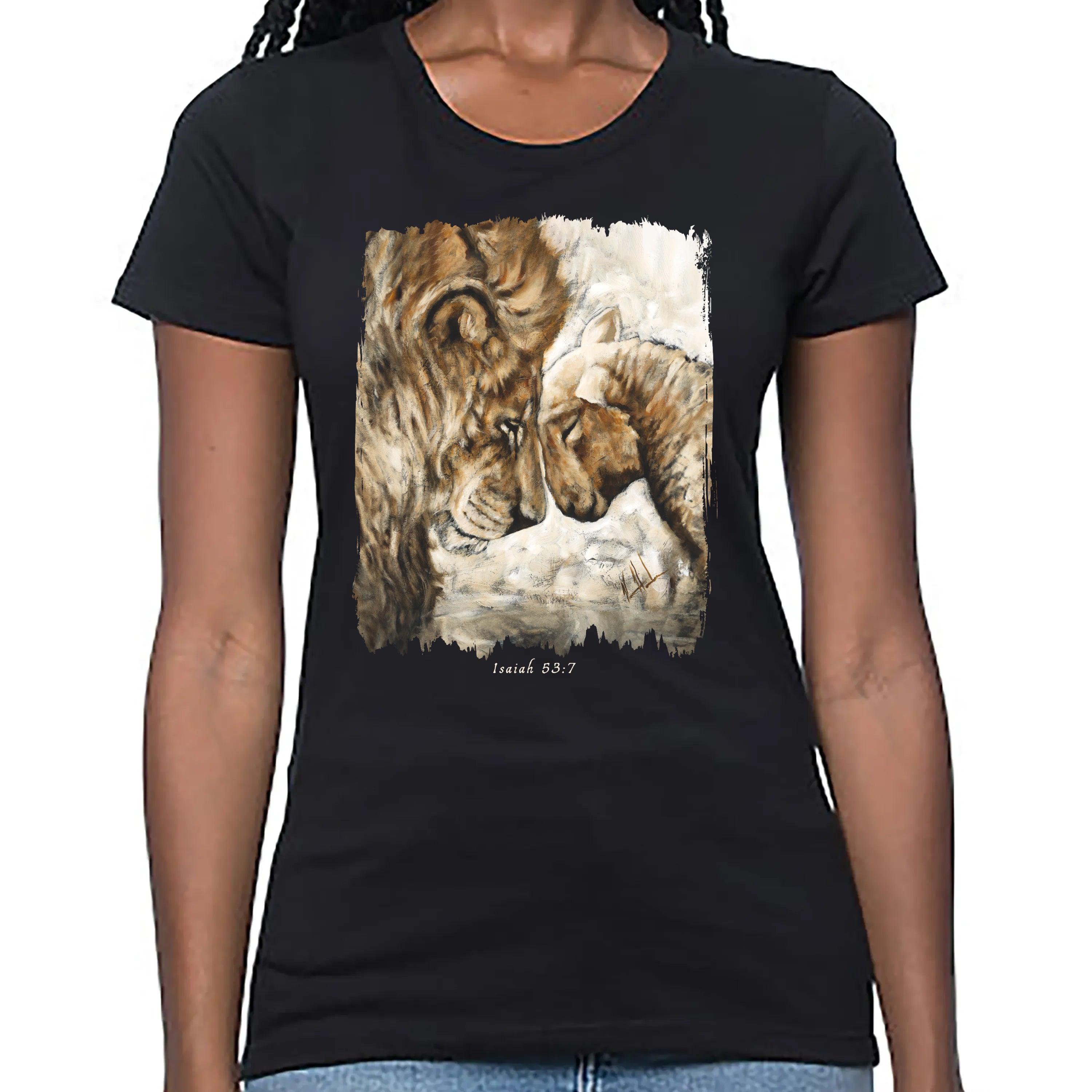 Compassion of a King (White) - Women's T (Organic Bamboo) Vanessa Horabuena Short Sleeve Eclipse (Black) XS