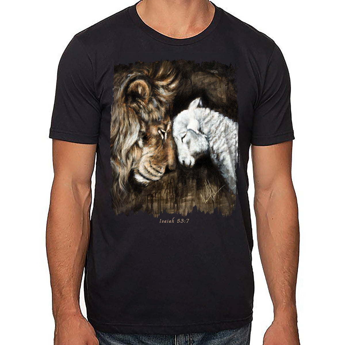 Unisex T (100% Cotton) - Compassion Of A King Organic Cotton Vanessa Horabuena Short Sleeve Night (Black) XS