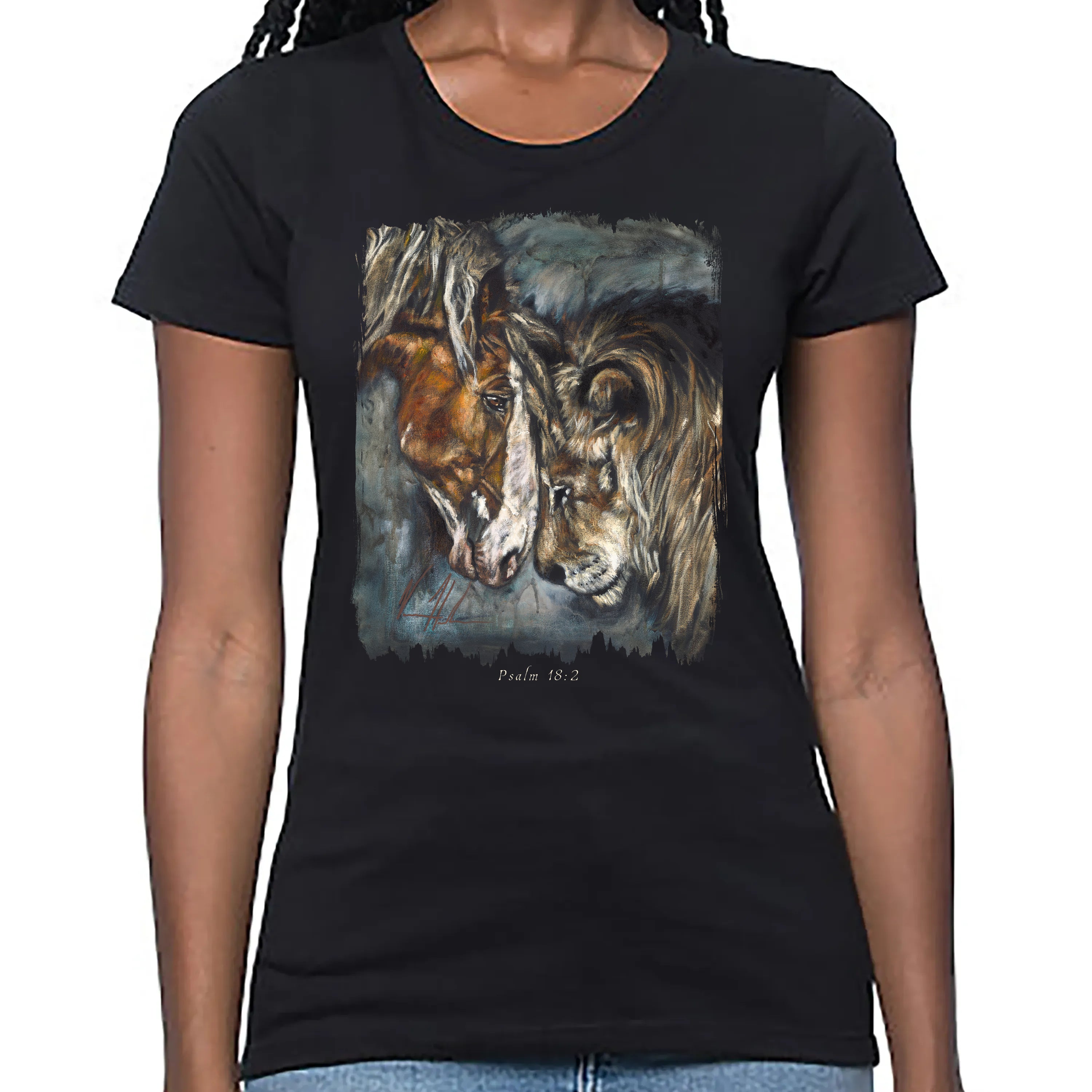 Courage & Strength - Women's T (Organic Bamboo) Vanessa Horabuena Short Sleeve Eclipse (Black) XS
