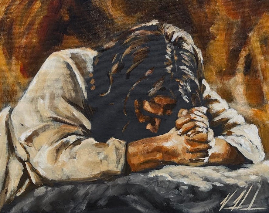 Thy Will Be Done - 16"X20" Original Acrylic Painting Original Painting Vanessa Horabuena