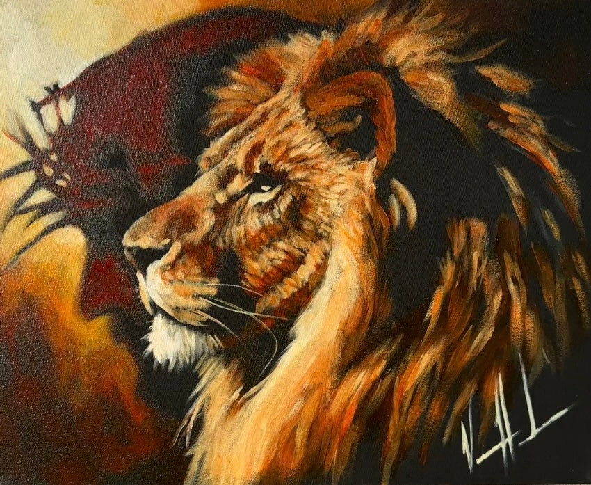 The Lion of Judah - 16”x20” Original Acrylic Painting