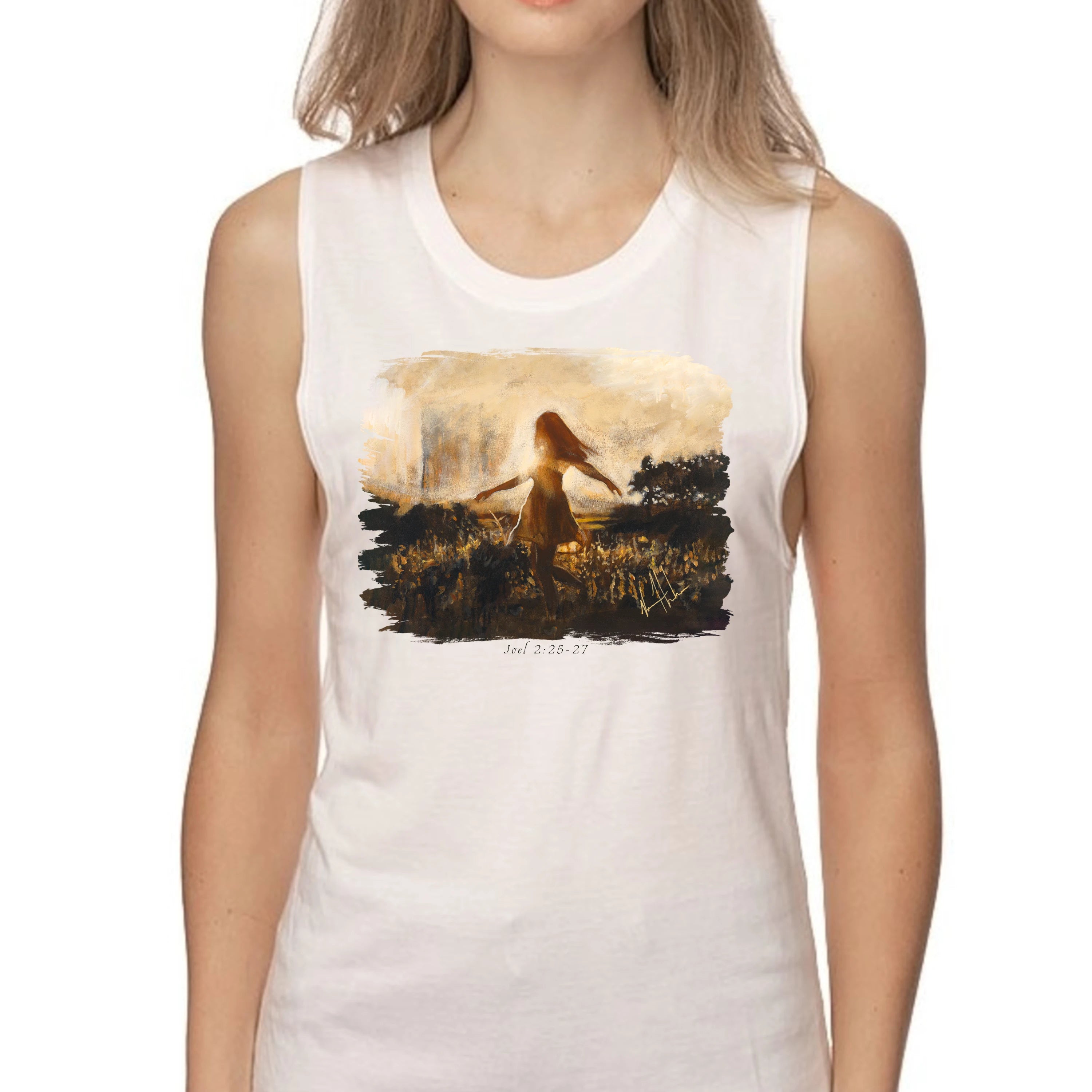 Dare to Dance Again - Women's Tank Top (Organic Bamboo) Vanessa Horabuena Short Sleeve Frost (White) XS