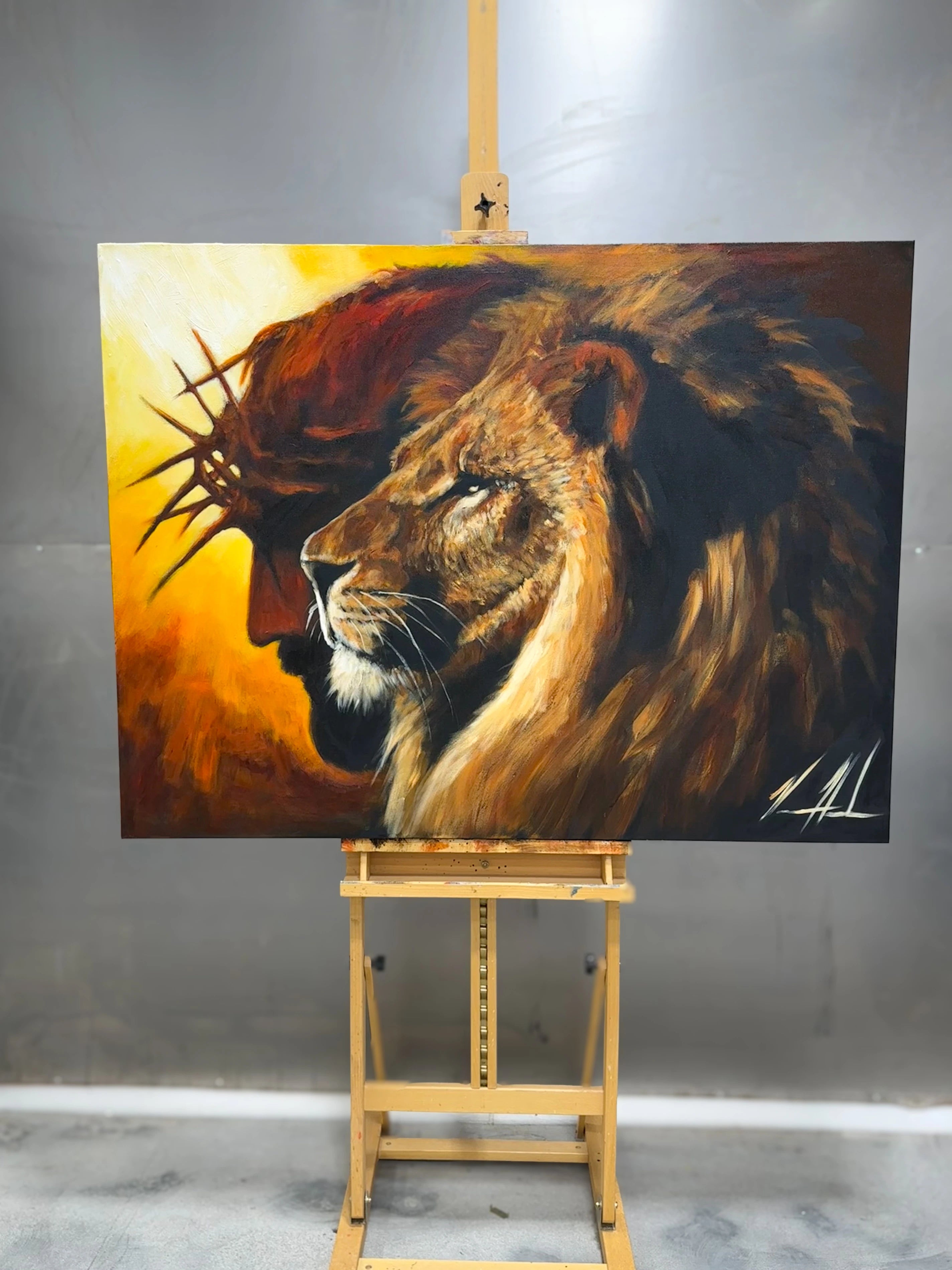 The Lion of Judah - 36”x48” Original Acrylic Painting Original Painting Vanessa Horabuena