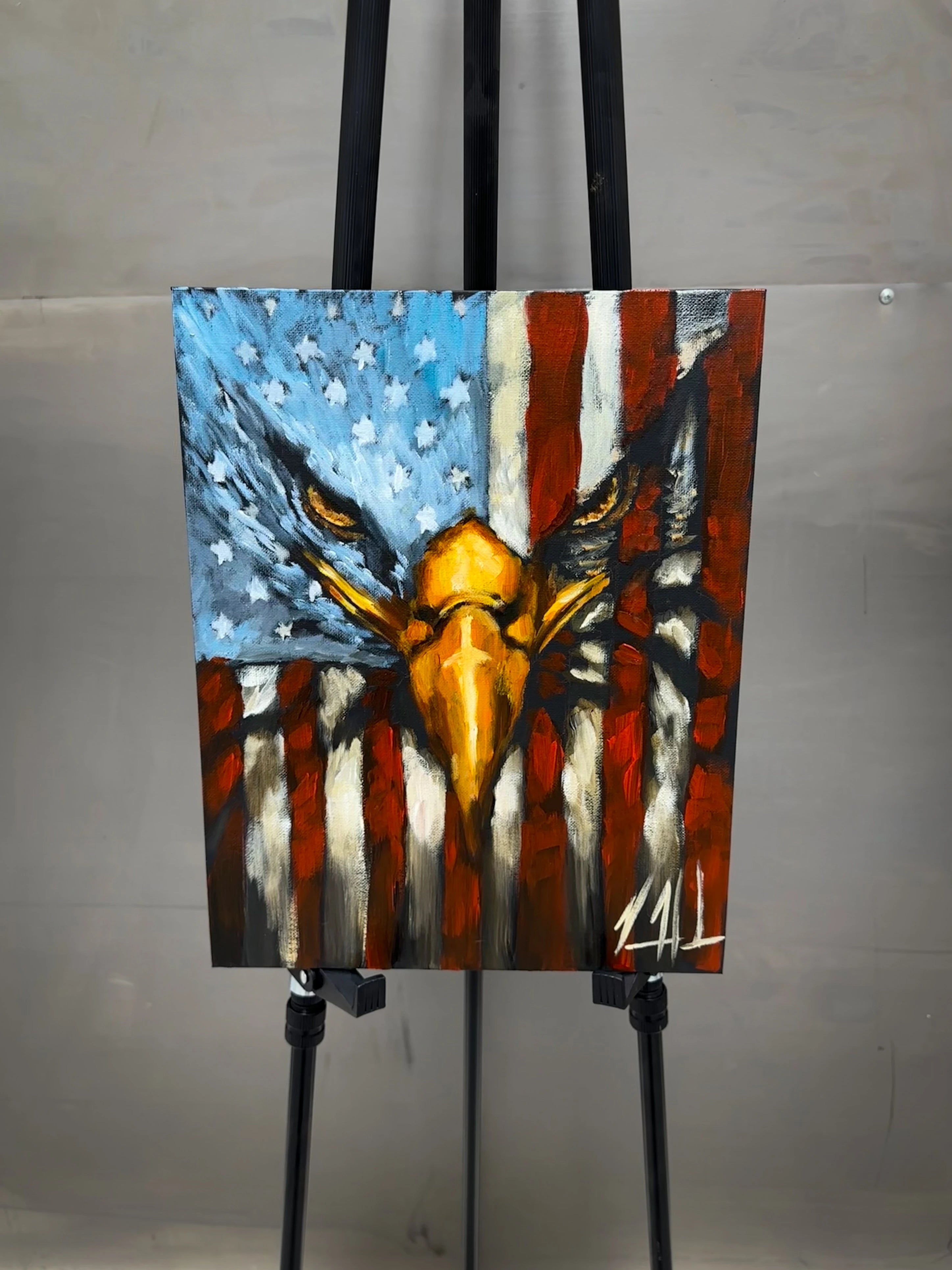Stripes of Freedom - 11”x14” Original Acrylic Painting Original Painting Vanessa Horabuena