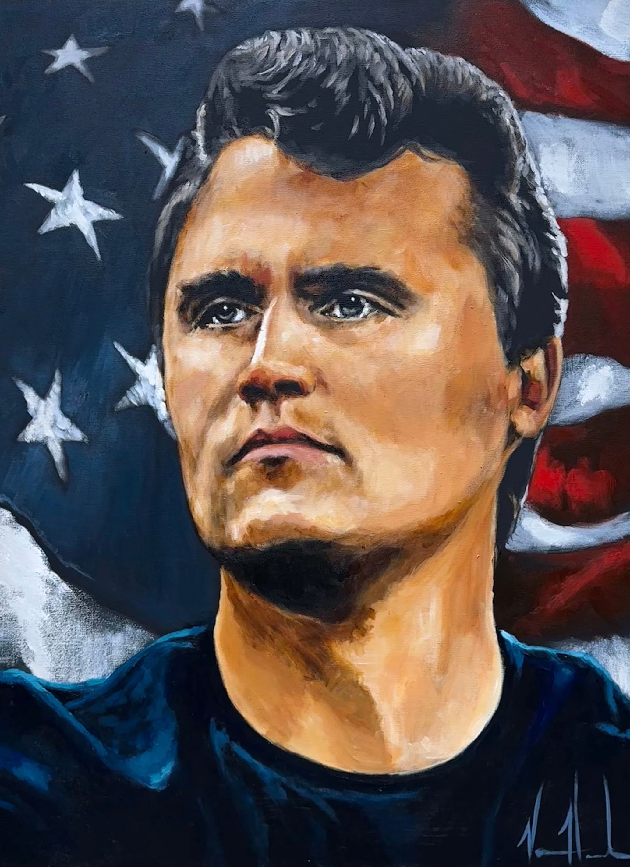Charlie Kirk - The American Martyr - 30”x40” Original Acrylic Painting