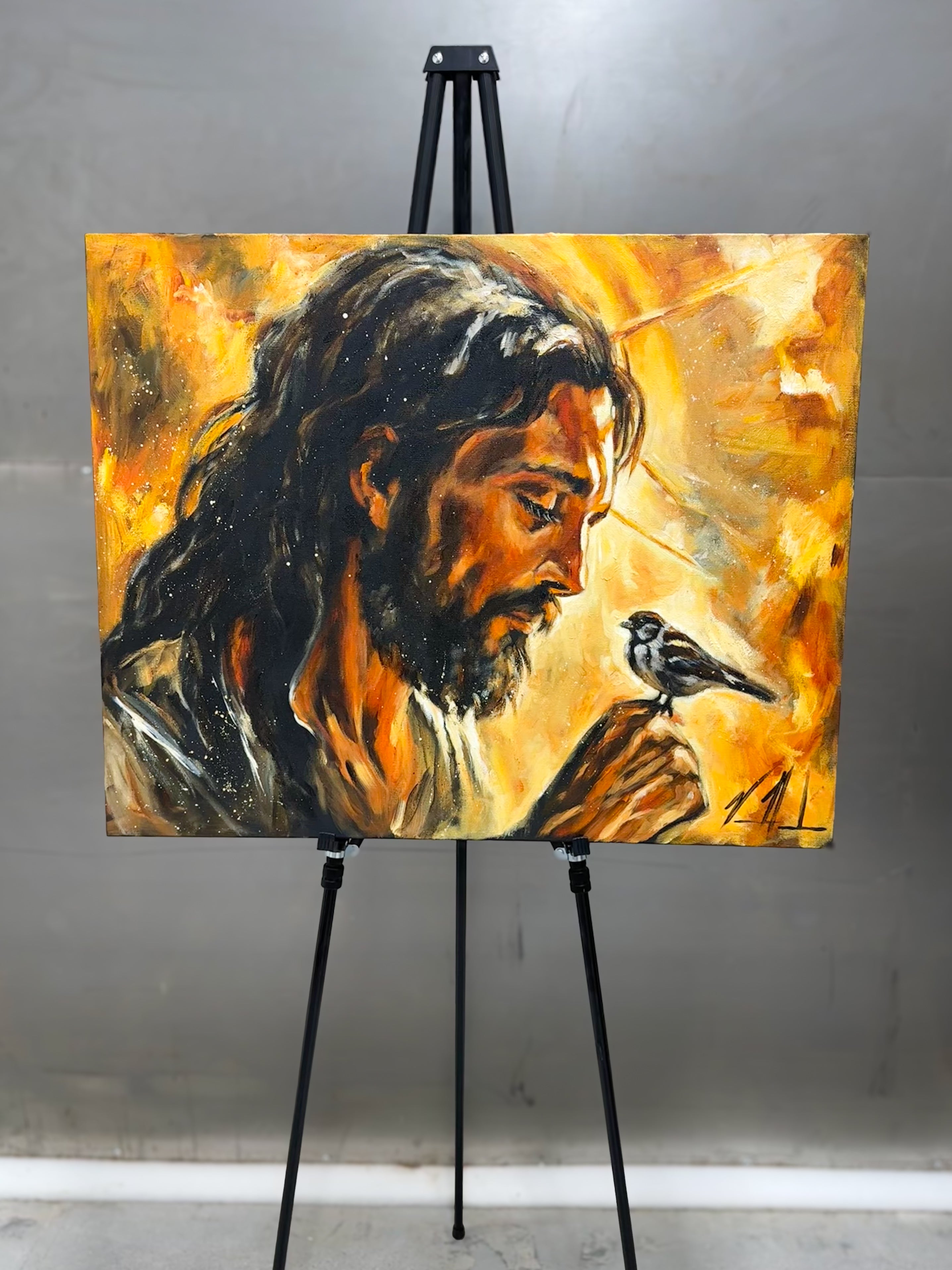 He Watches Over You - 24”x30” Original Acrylic Painting
