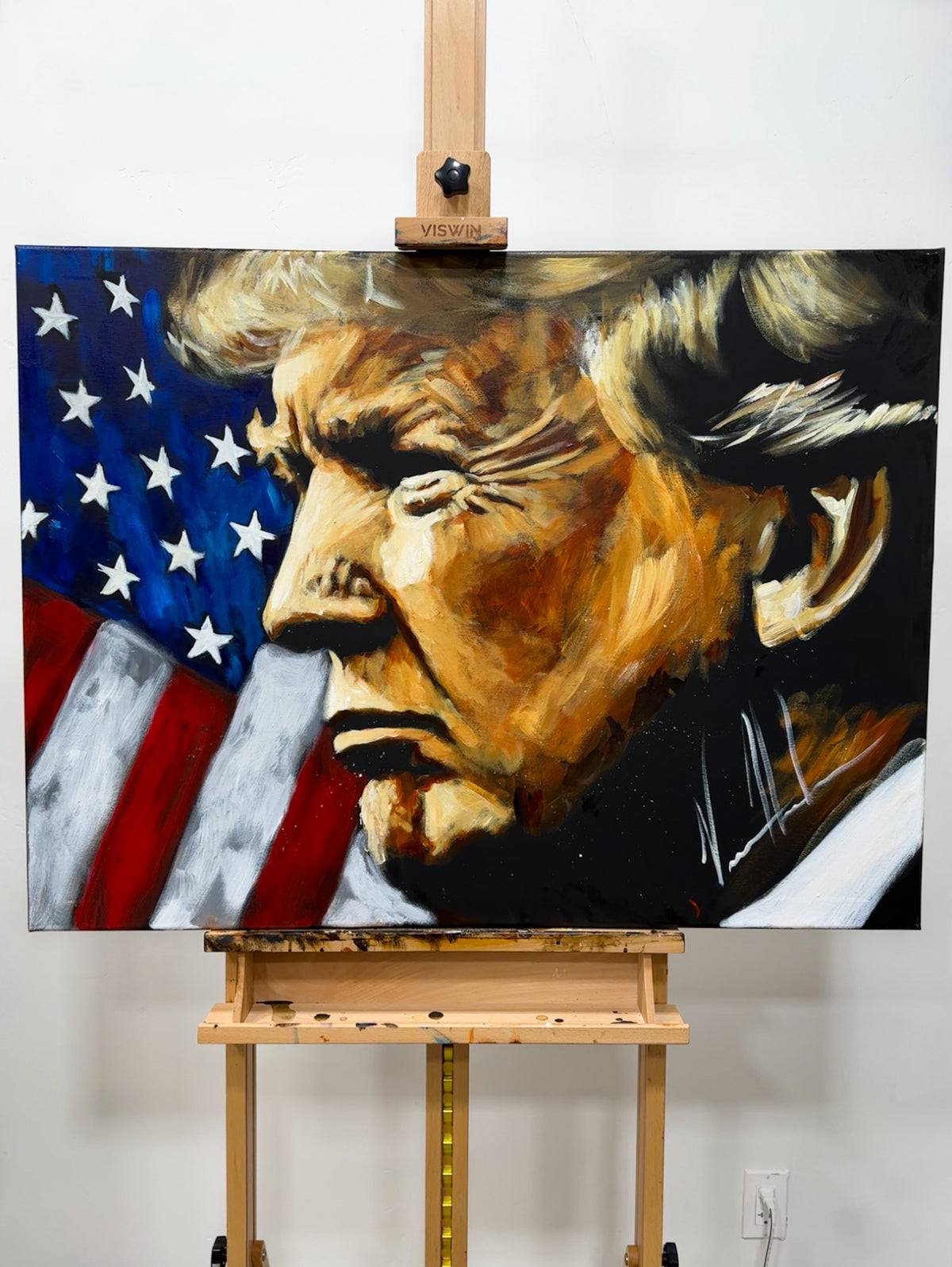 Donald Trump -The Fight for America - 30”x40” Original Acrylic Painting