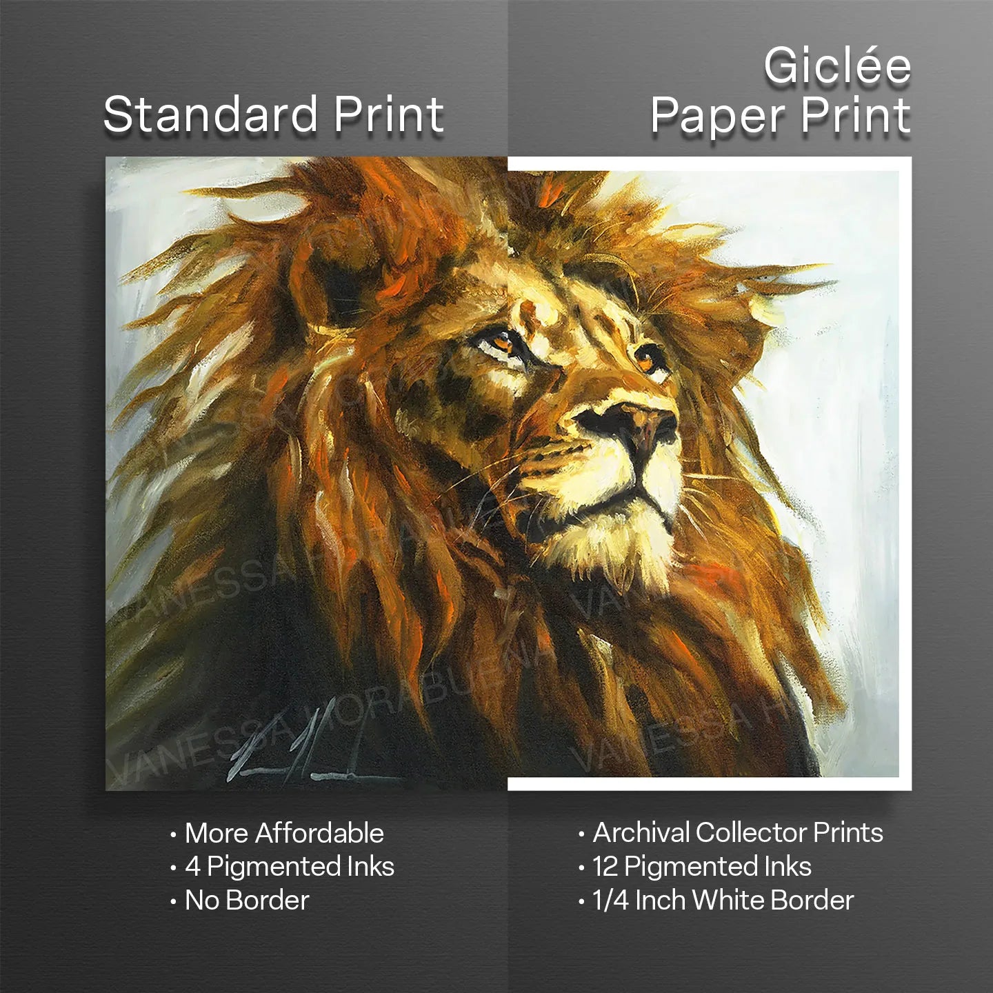 With Eyes on Eternity Lion Art Print Vanessa Horabuena