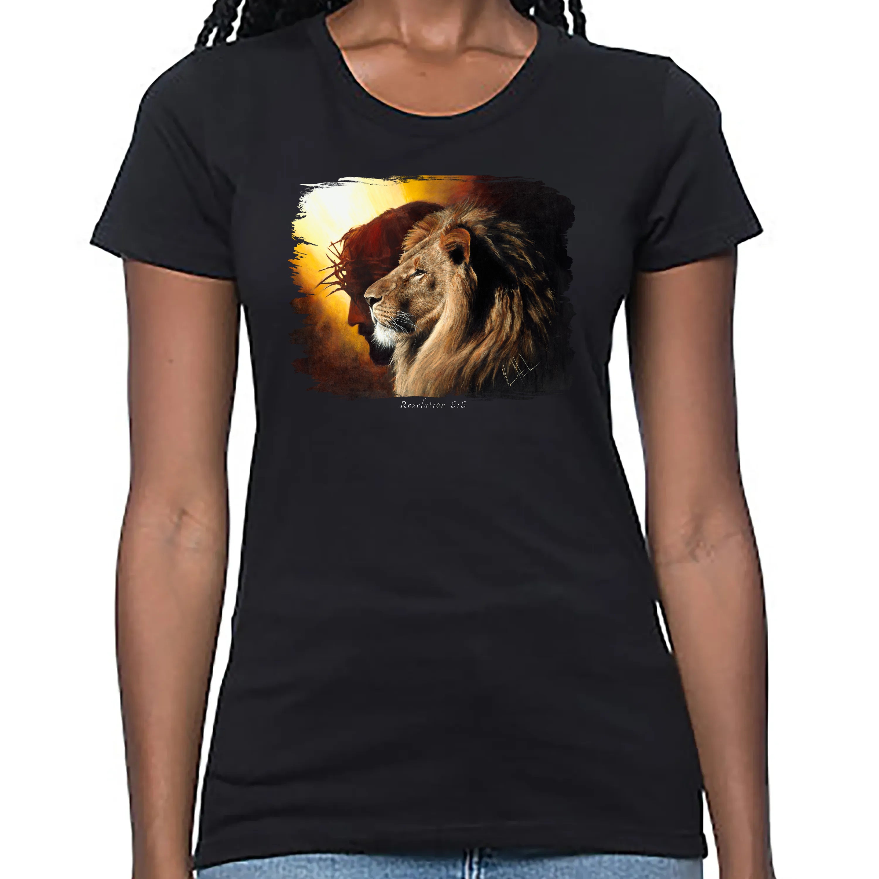 The Lion of Judah - Women's T (Organic Bamboo) Vanessa Horabuena Short Sleeve Eclipse (Black) XS
