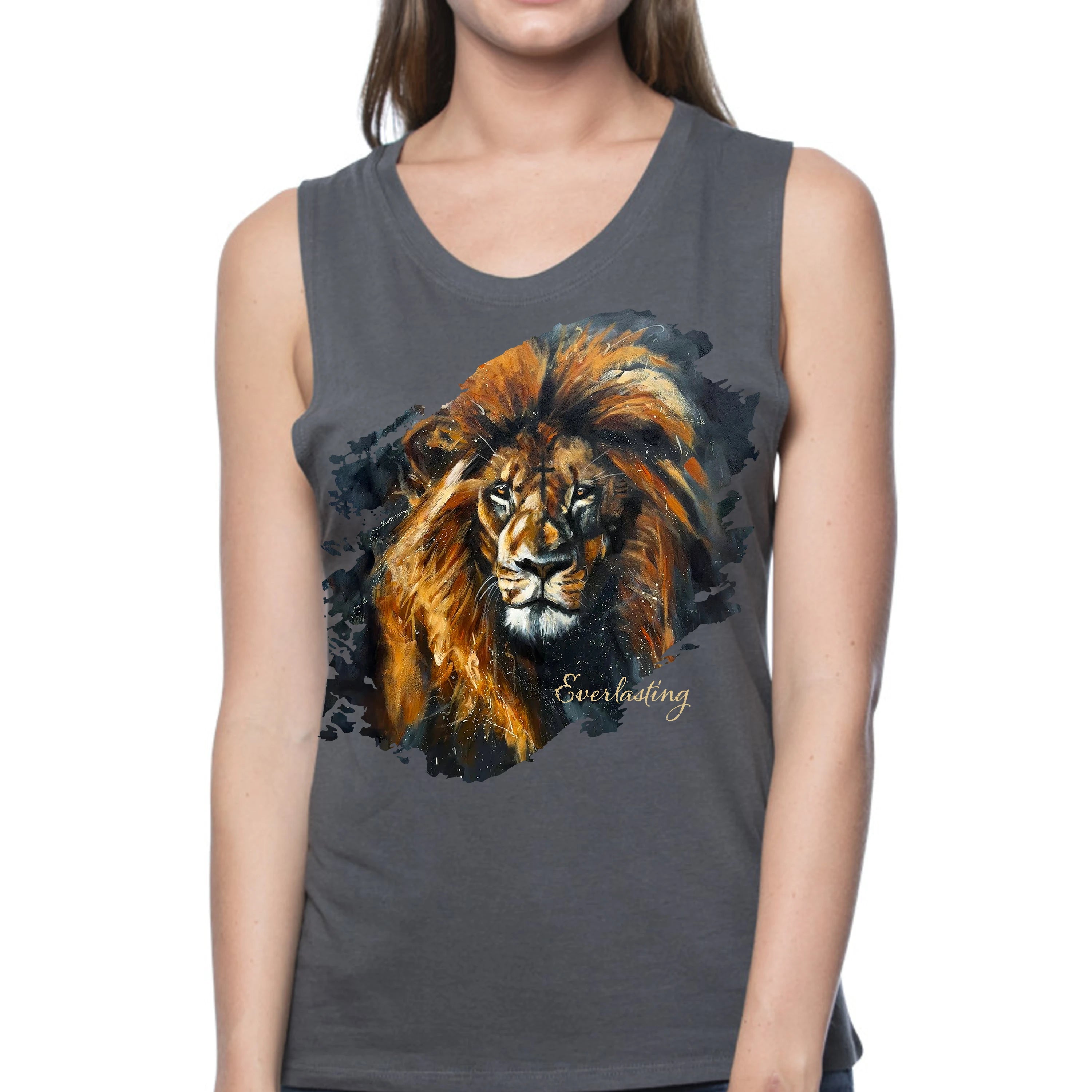 Everlasting - Women's Tank Top (Organic Bamboo) Organic Bamboo Vanessa Horabuena Short Sleeve Pewter (Grey) XS