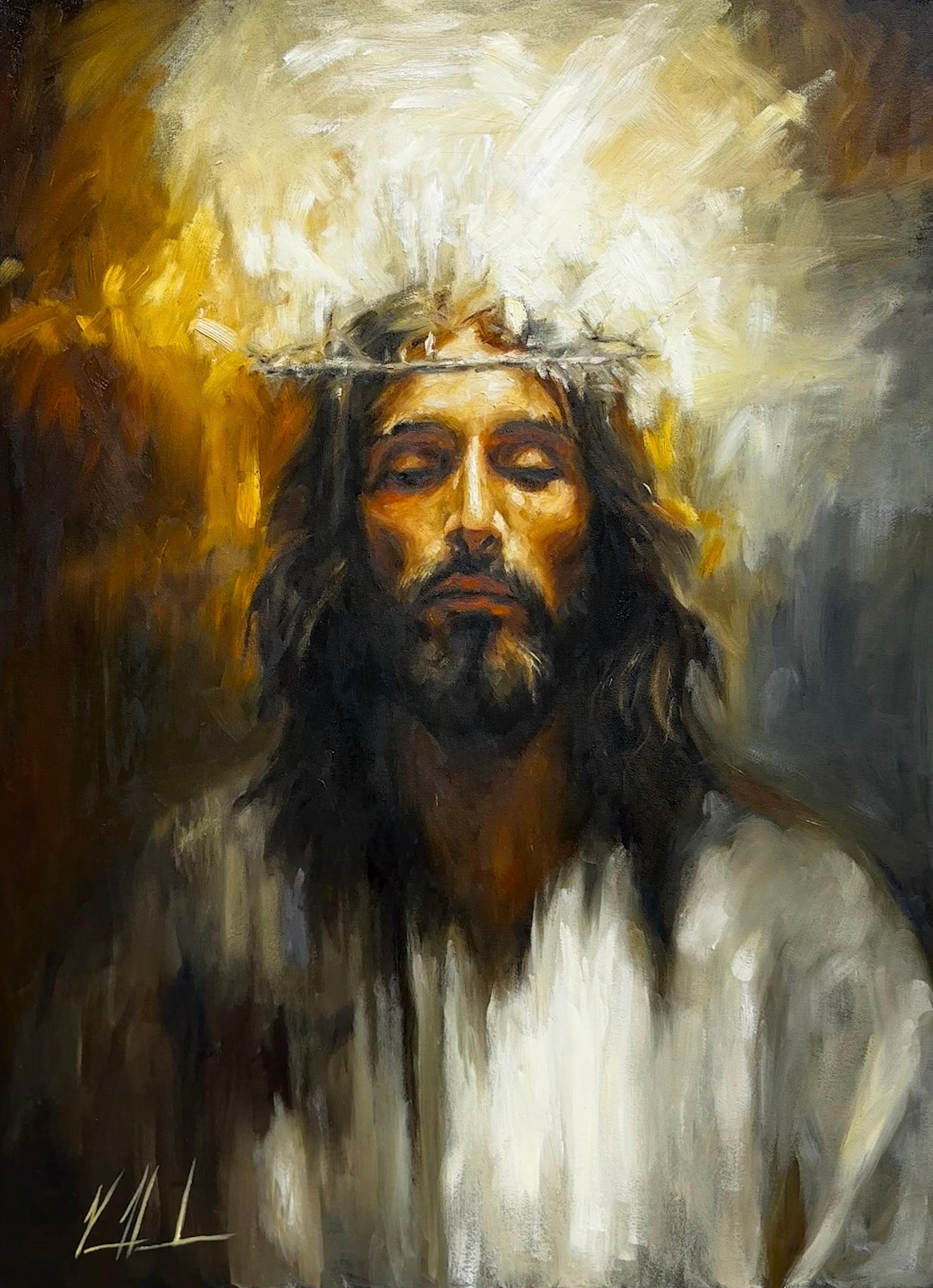 Holy One - 30”x40” Original Oil Painting Original Painting Vanessa Horabuena