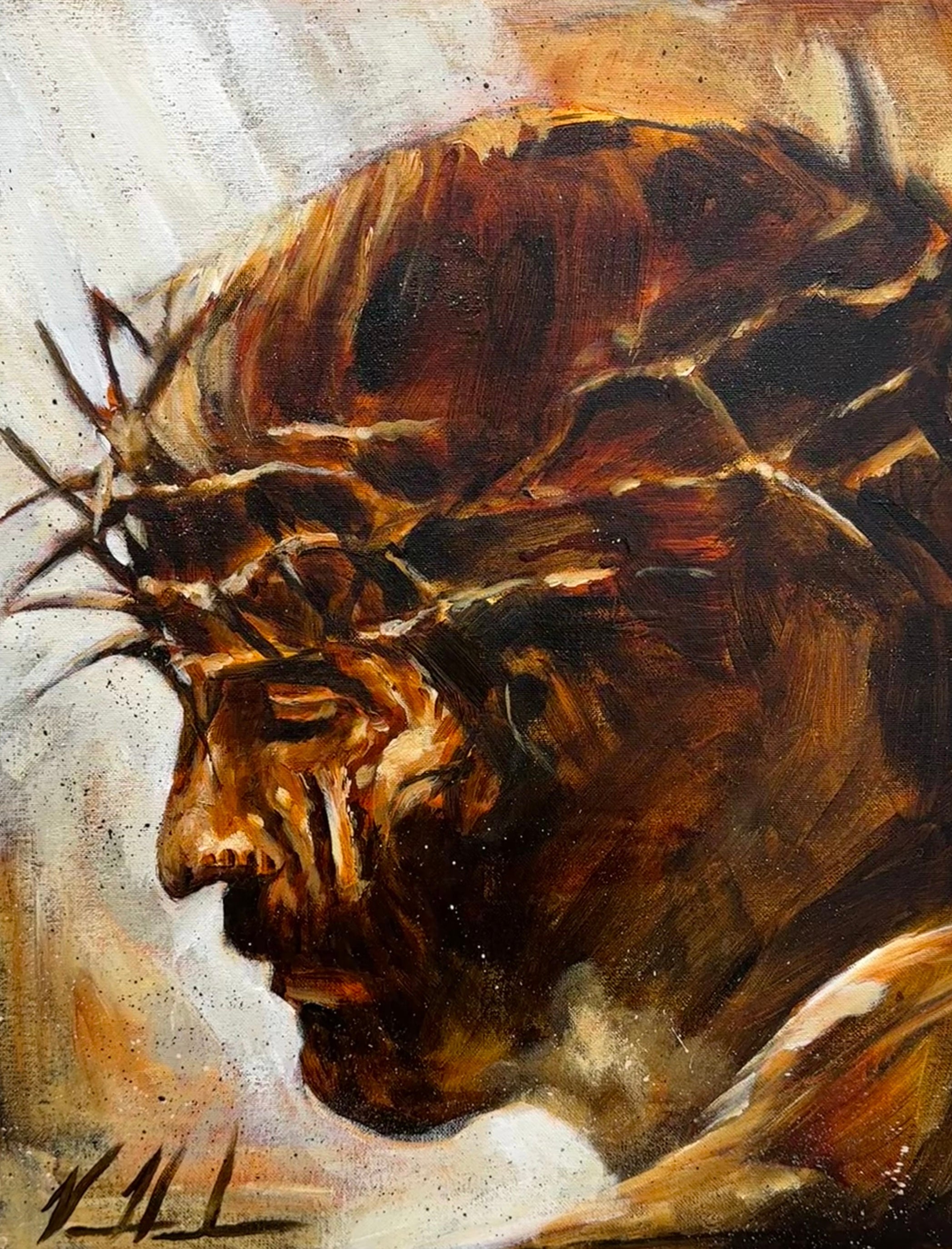 King of Glory - 16”x20” Original Acrylic Painting Original Painting Vanessa Horabuena
