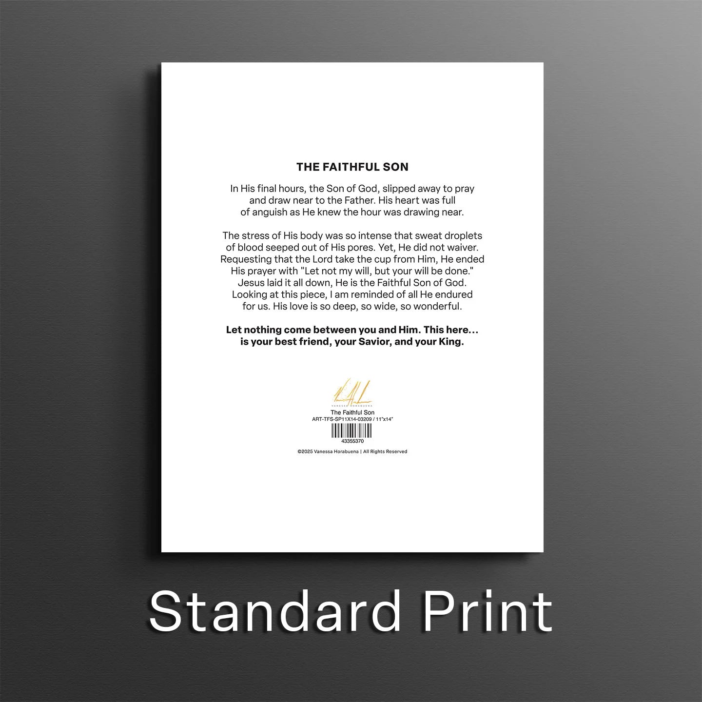 The Faithful Son Jesus Art Print Vanessa Horabuena