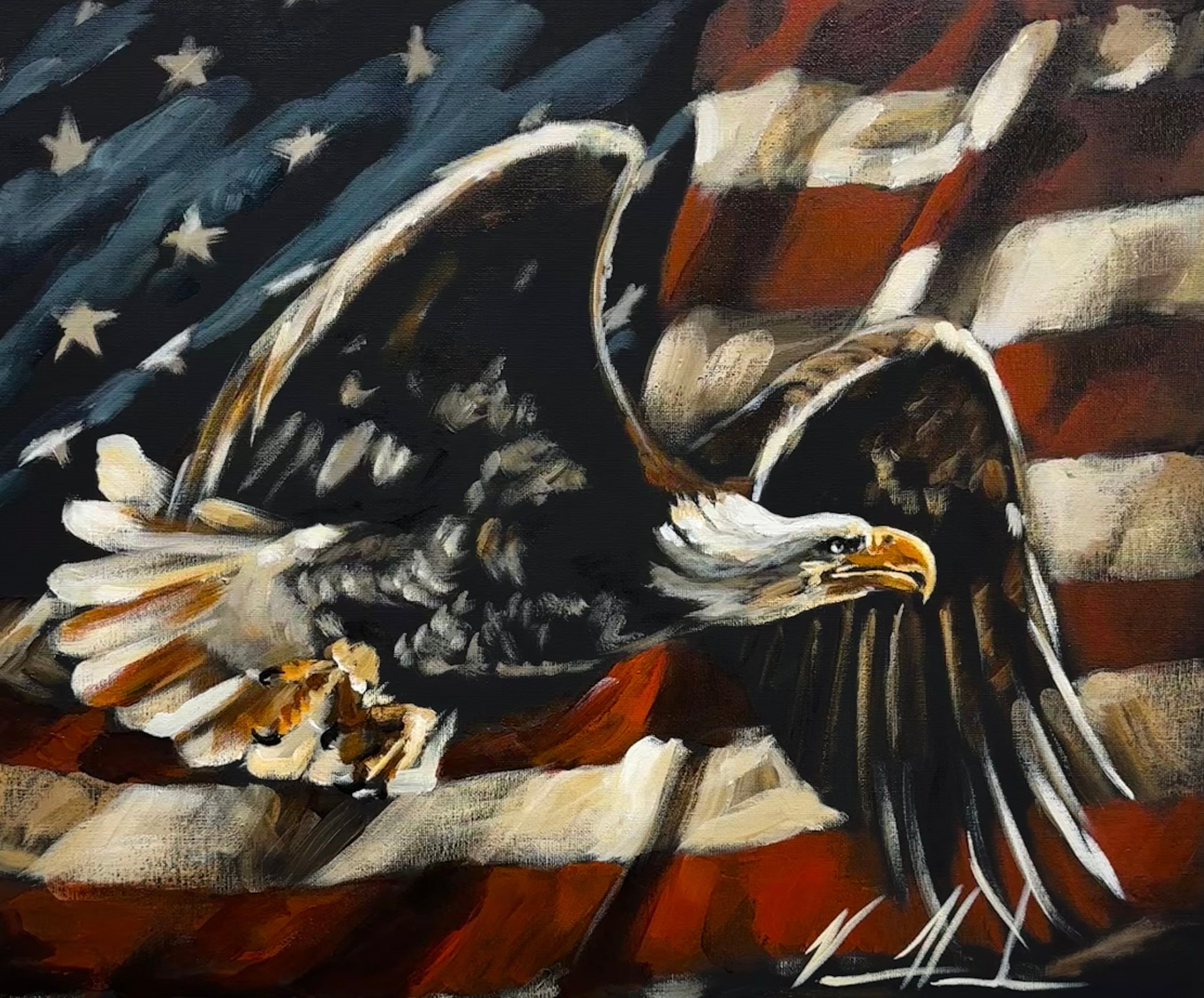 Courage to Soar - 16”x20” Original Acrylic Painting Original Painting Vanessa Horabuena