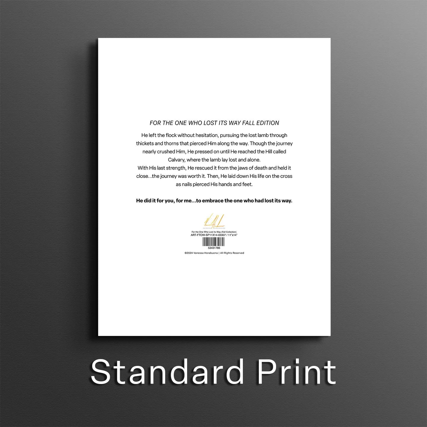 For the One Who Lost Its Way (Fall Collection) Jesus Art Print Vanessa Horabuena