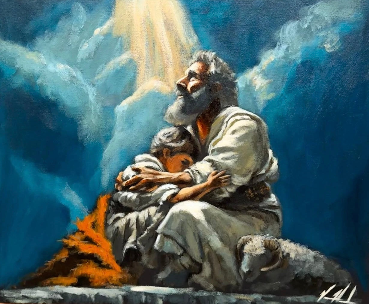 Faithfulness of Abraham - 16”x20” Original Acrylic Painting Original Painting Vanessa Horabuena