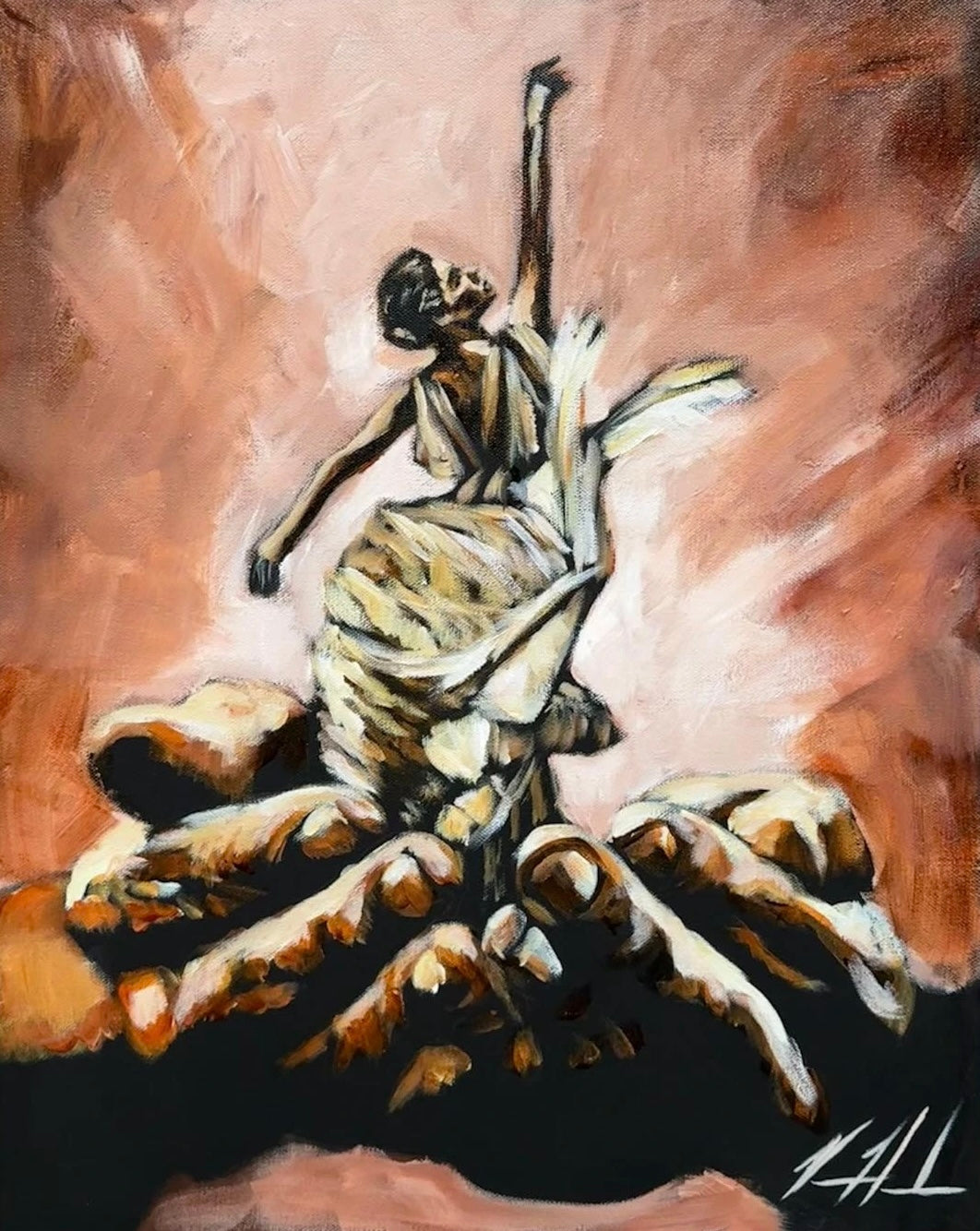 Endless Dance in the Father’s Hands - 16”x20” Original Acrylic Painting