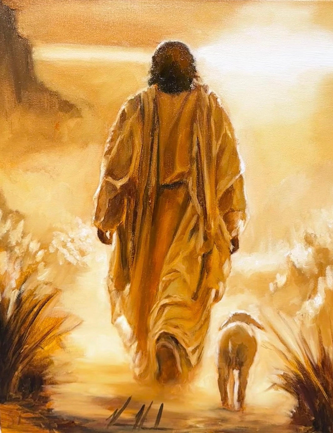 I Walk in Your Light - 16”x20” Original Oil Painting