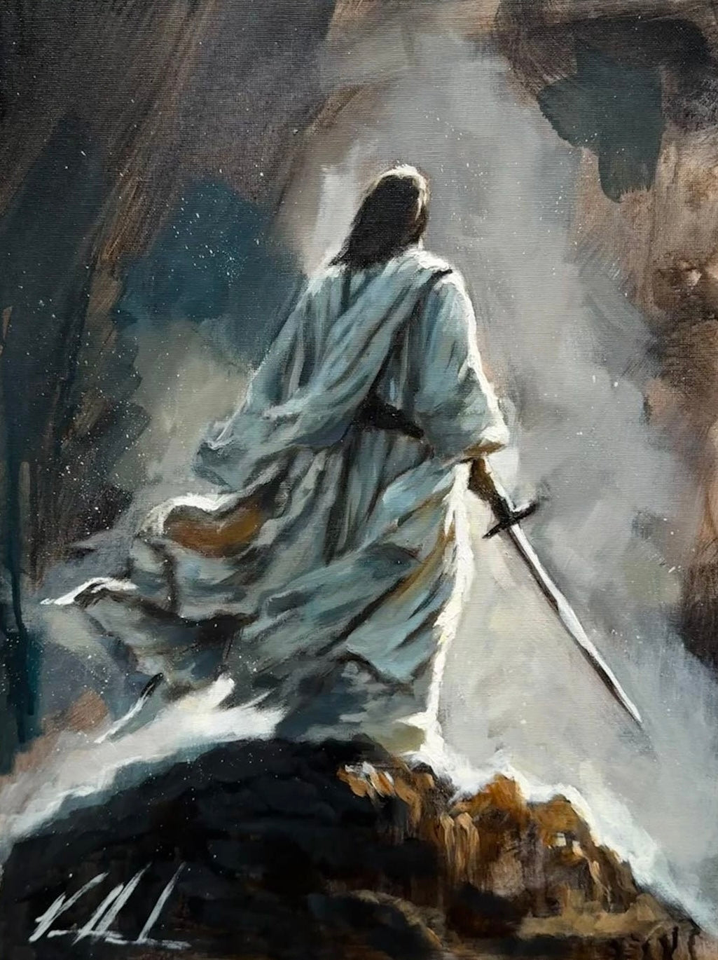 Returning King - 14”x18” Original Acrylic Painting