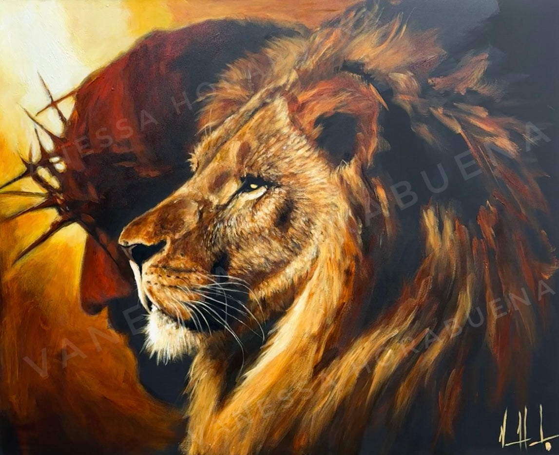 The Lion of Judah - 48”x60” Original Acrylic Painting Original Painting Vanessa Horabuena