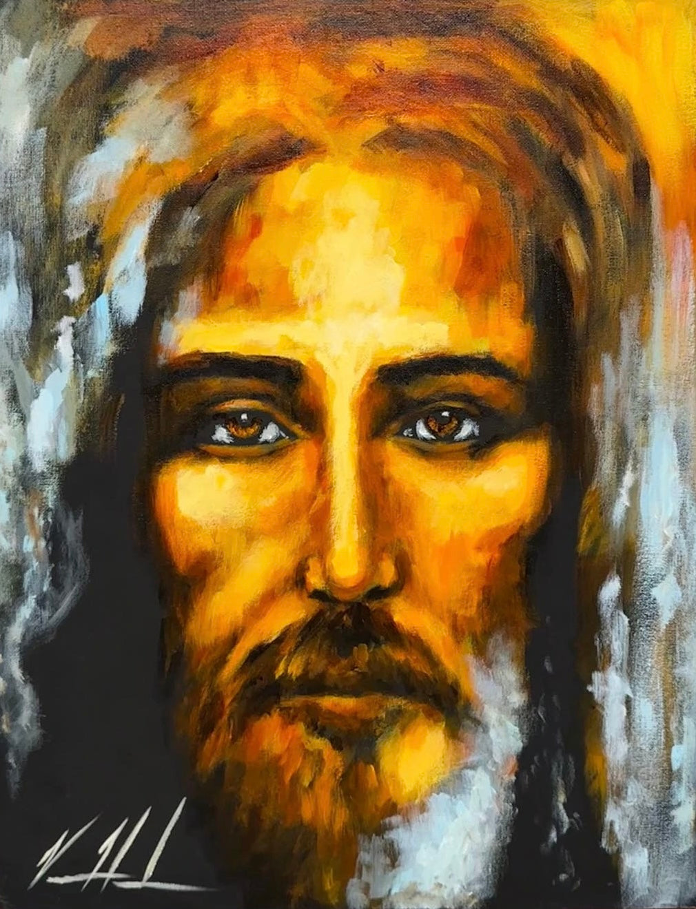The Shroud of Turin - 16”x20” Original Acrylic Painting